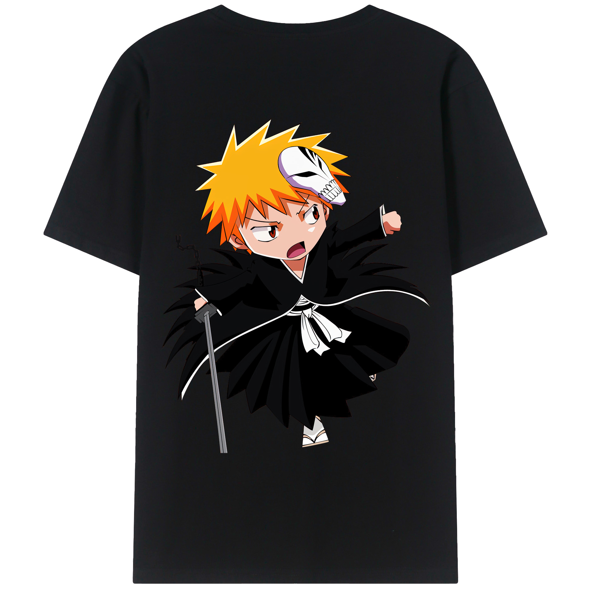 （画像用） ブリーチ 黒崎一護（くろさき いちご）BLEACH Kurosaki Ichigo レディース半袖Tシャツ(バックプリント)