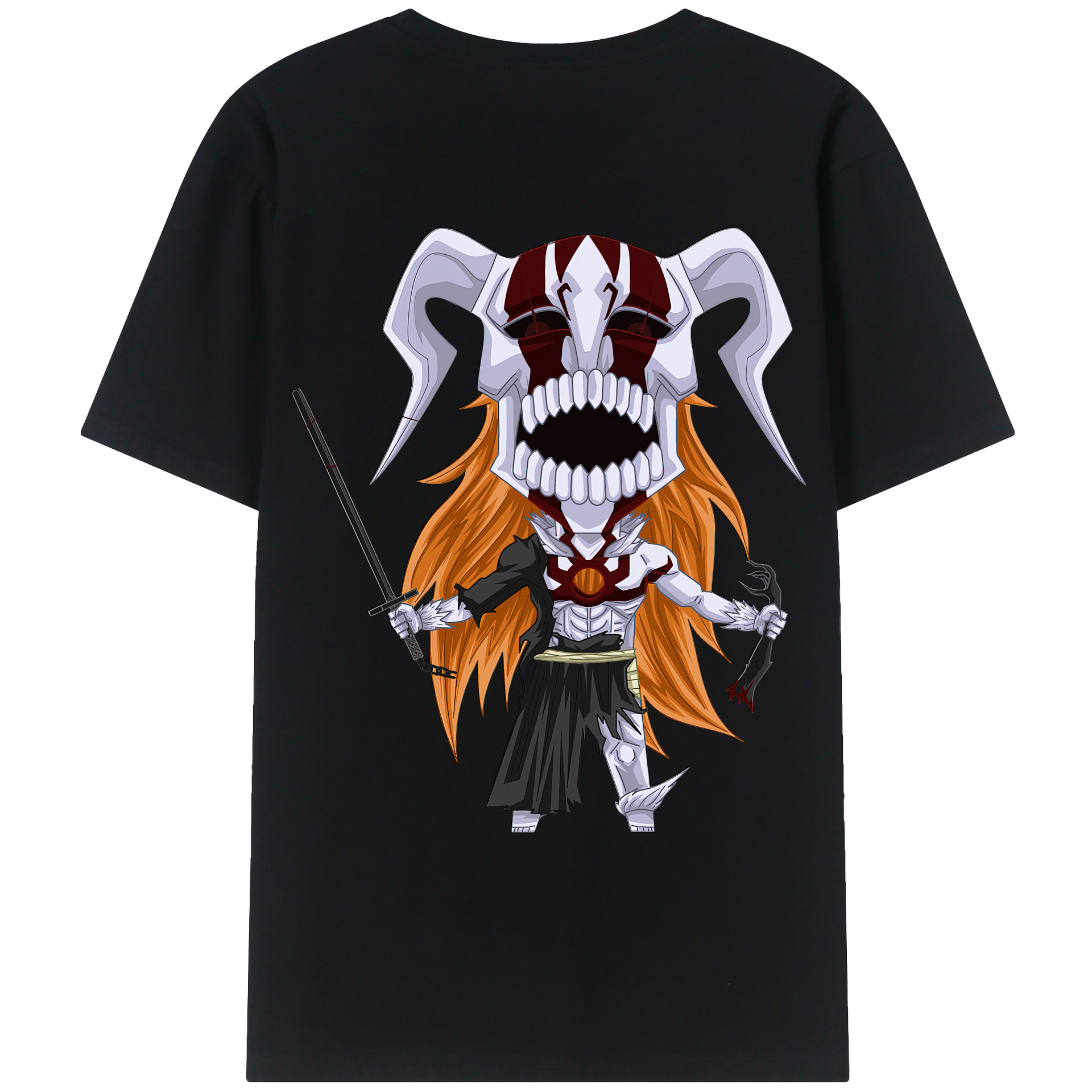 （画像用） ブリーチ 黒崎一護（くろさき いちご）BLEACH Kurosaki Ichigo レディース半袖Tシャツ(バックプリント)