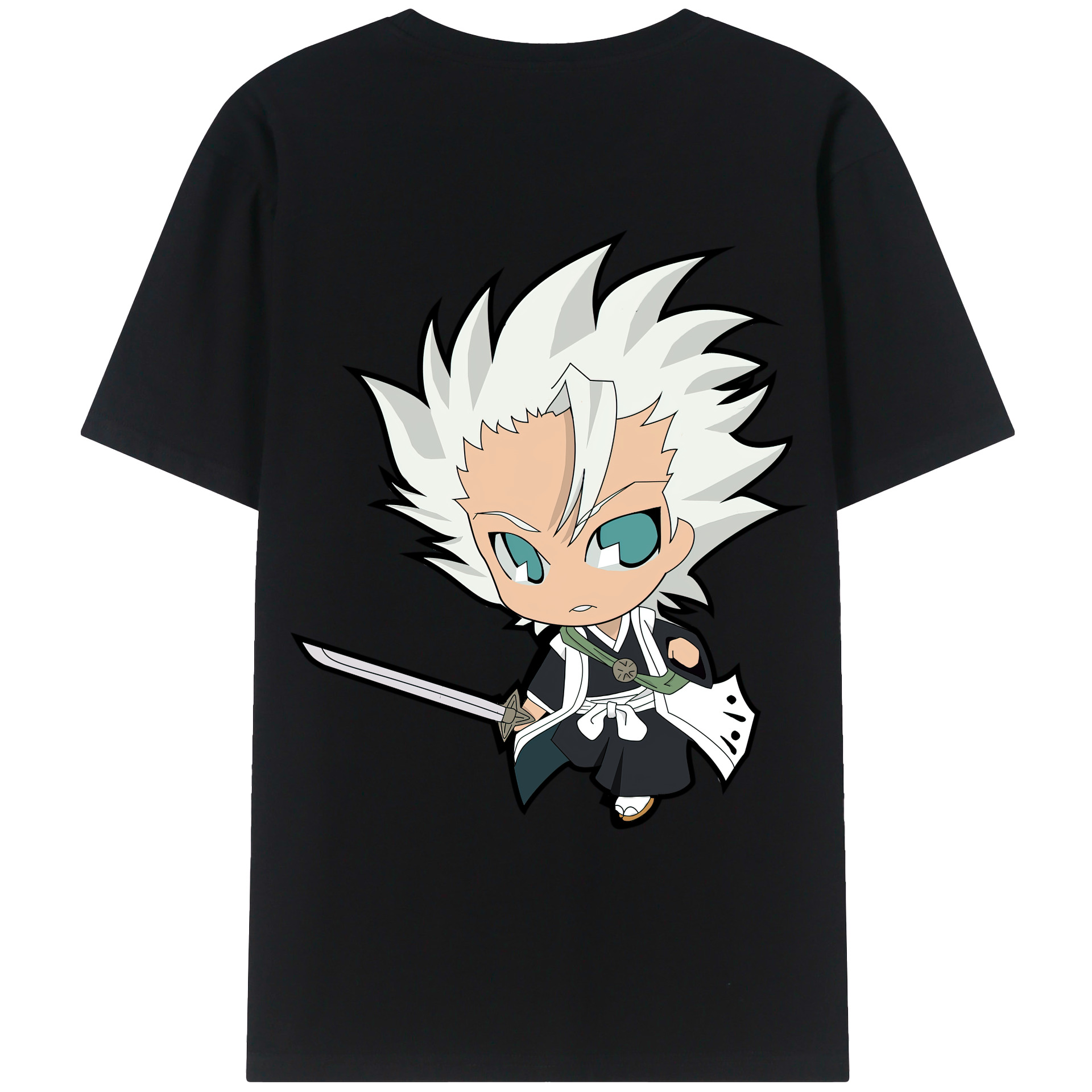 （画像用） ブリーチ 日番谷冬獅郎（ひつがや とうしろう） BLEACH Hitsugaya Toushirou レディース半袖Tシャツ(バックプリント)