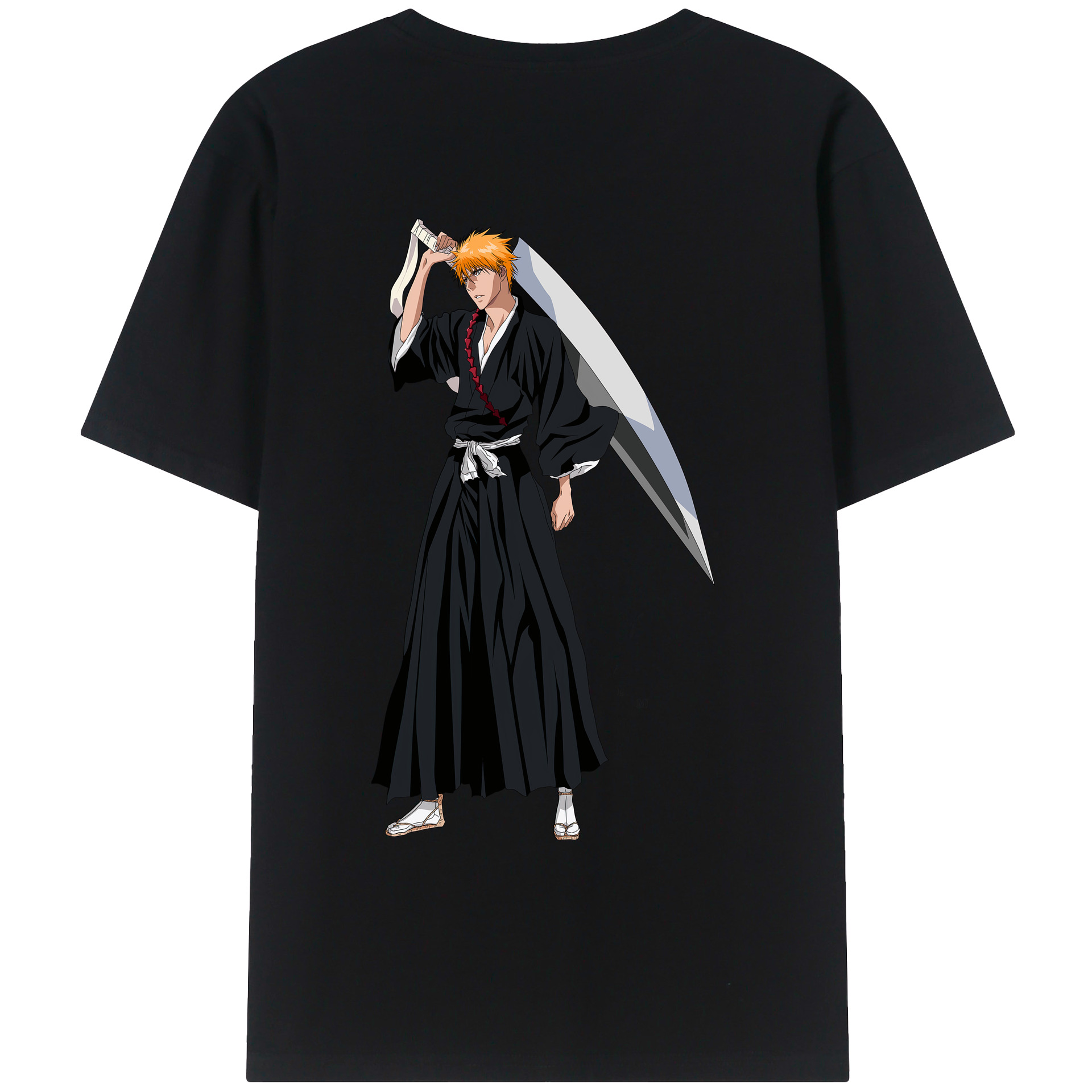 （画像用） ブリーチ 黒崎一護（くろさき いちご）BLEACH Kurosaki Ichigo レディース半袖Tシャツ(バックプリント)