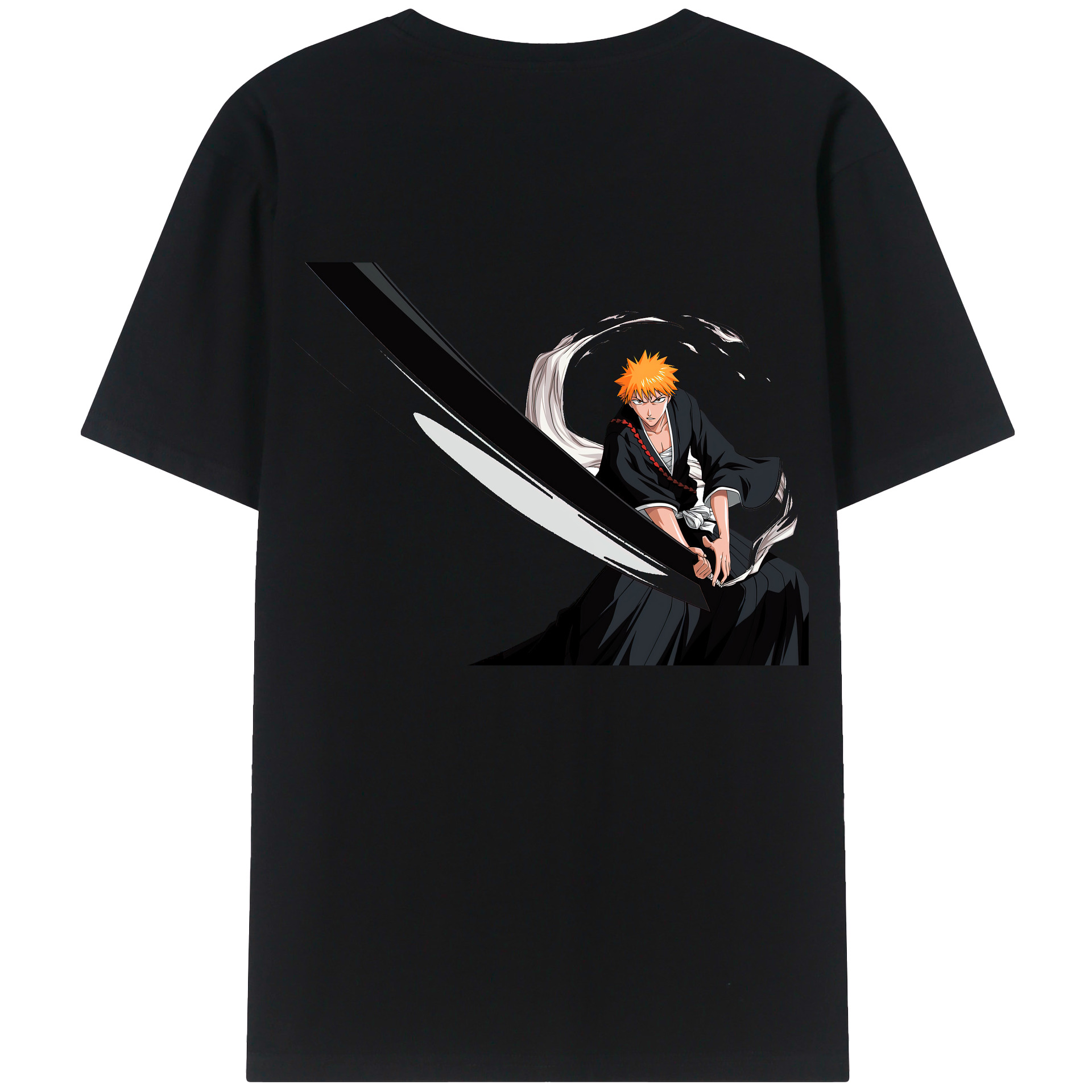 （画像用） ブリーチ 黒崎一護（くろさき いちご）BLEACH Kurosaki Ichigo レディース半袖Tシャツ(バックプリント)