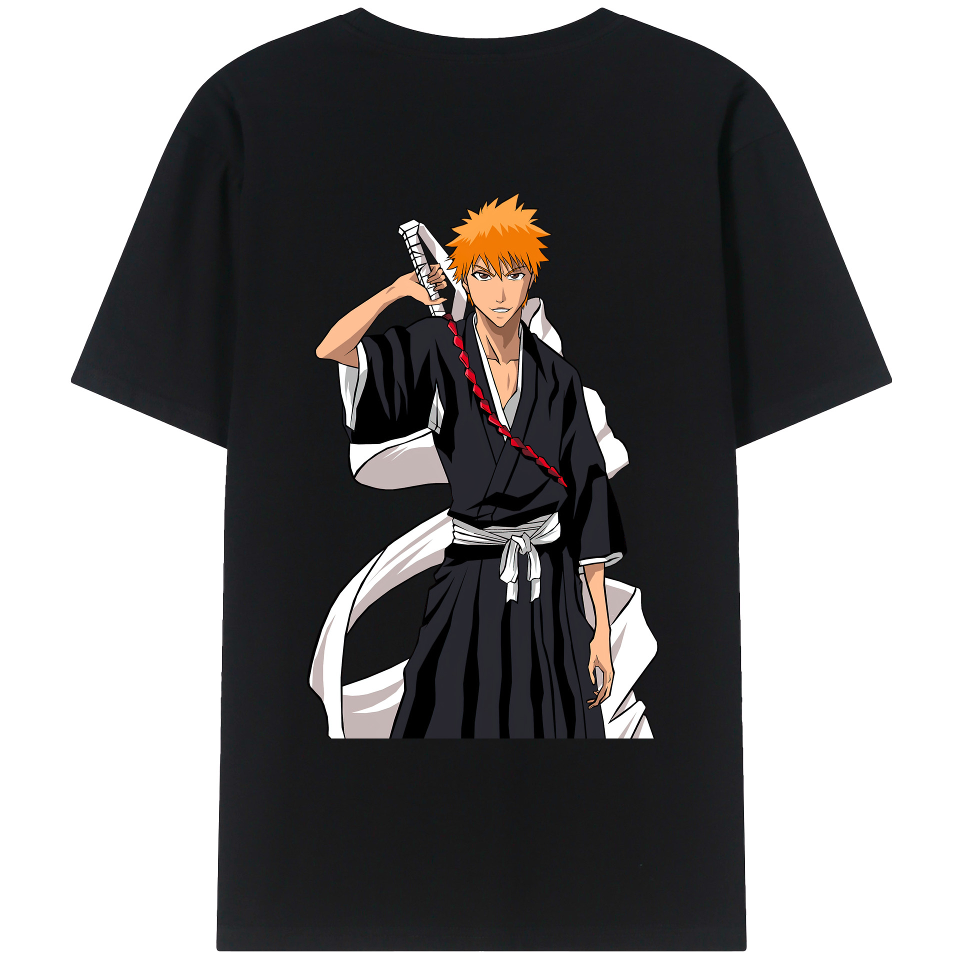 （画像用） ブリーチ 黒崎一護（くろさき いちご）BLEACH Kurosaki Ichigo レディース半袖Tシャツ(バックプリント)