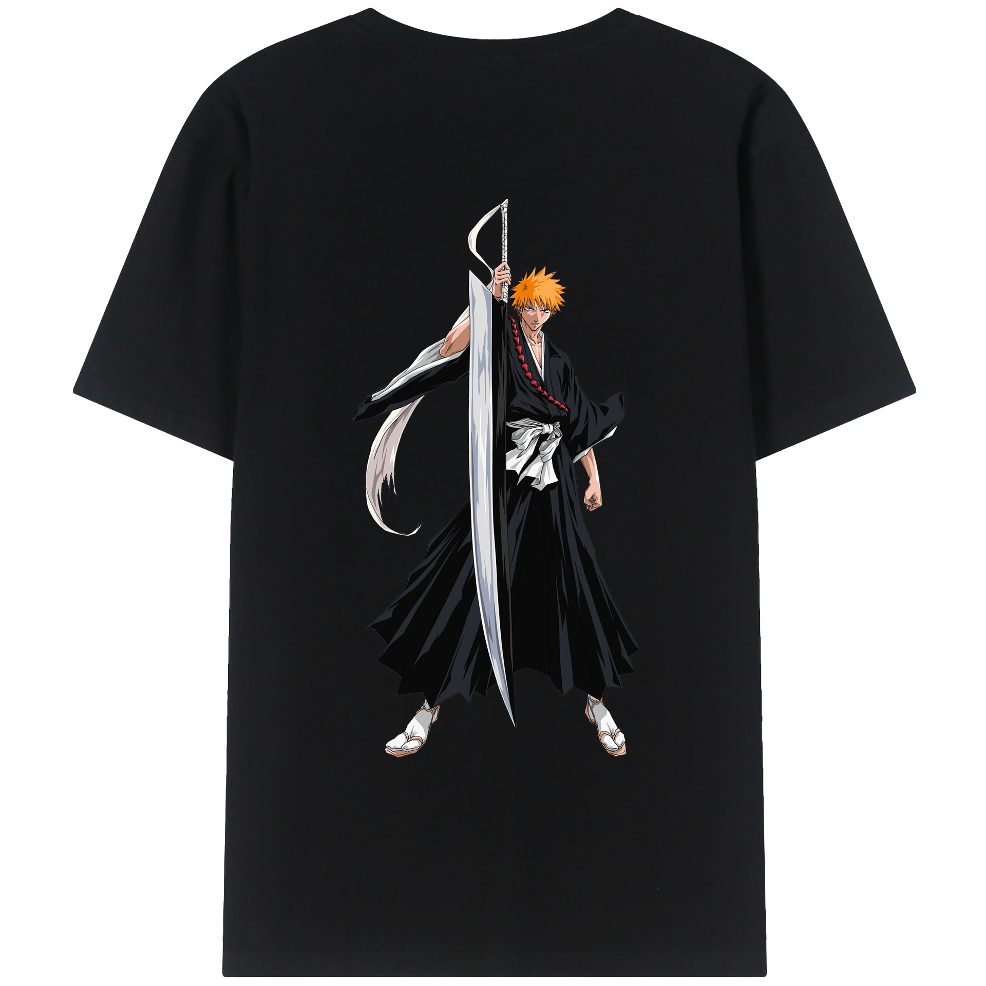 （画像用） ブリーチ 黒崎一護（くろさき いちご）BLEACH Kurosaki Ichigo レディース半袖Tシャツ(バックプリント)