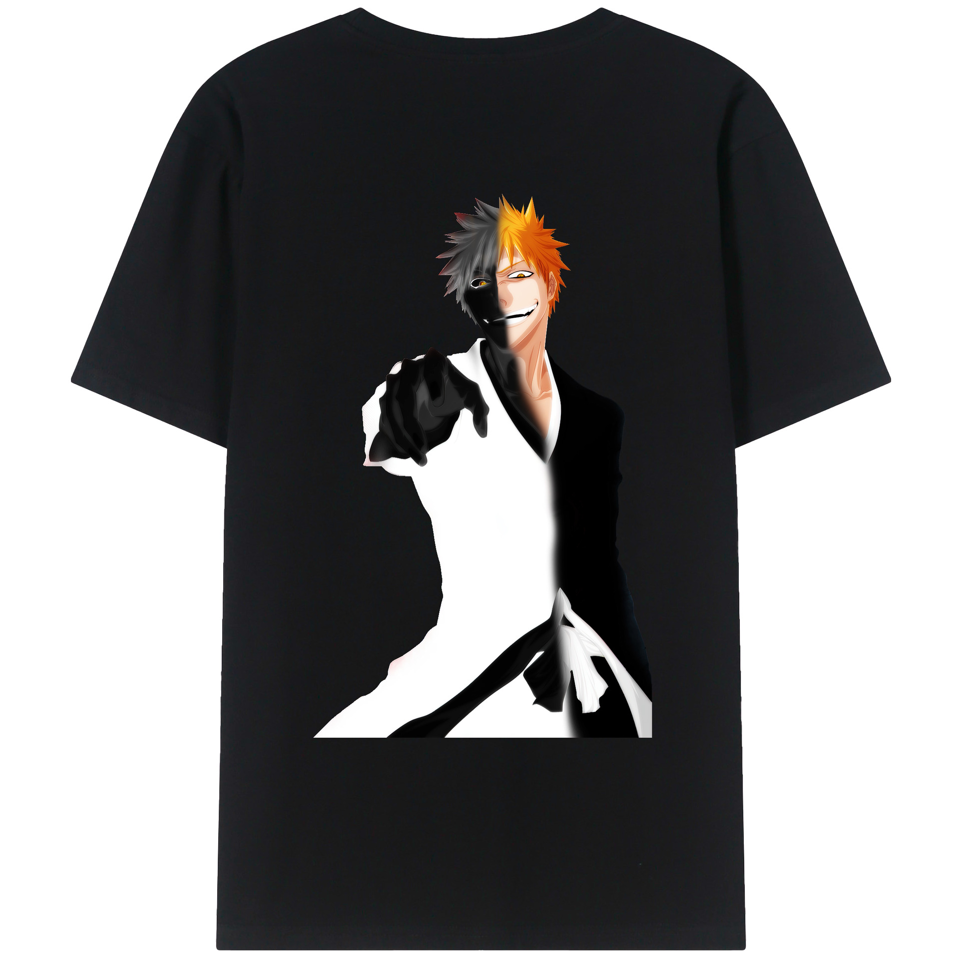 （画像用） ブリーチ 黒崎一護（くろさき いちご）BLEACH Kurosaki Ichigo レディース半袖Tシャツ(バックプリント)