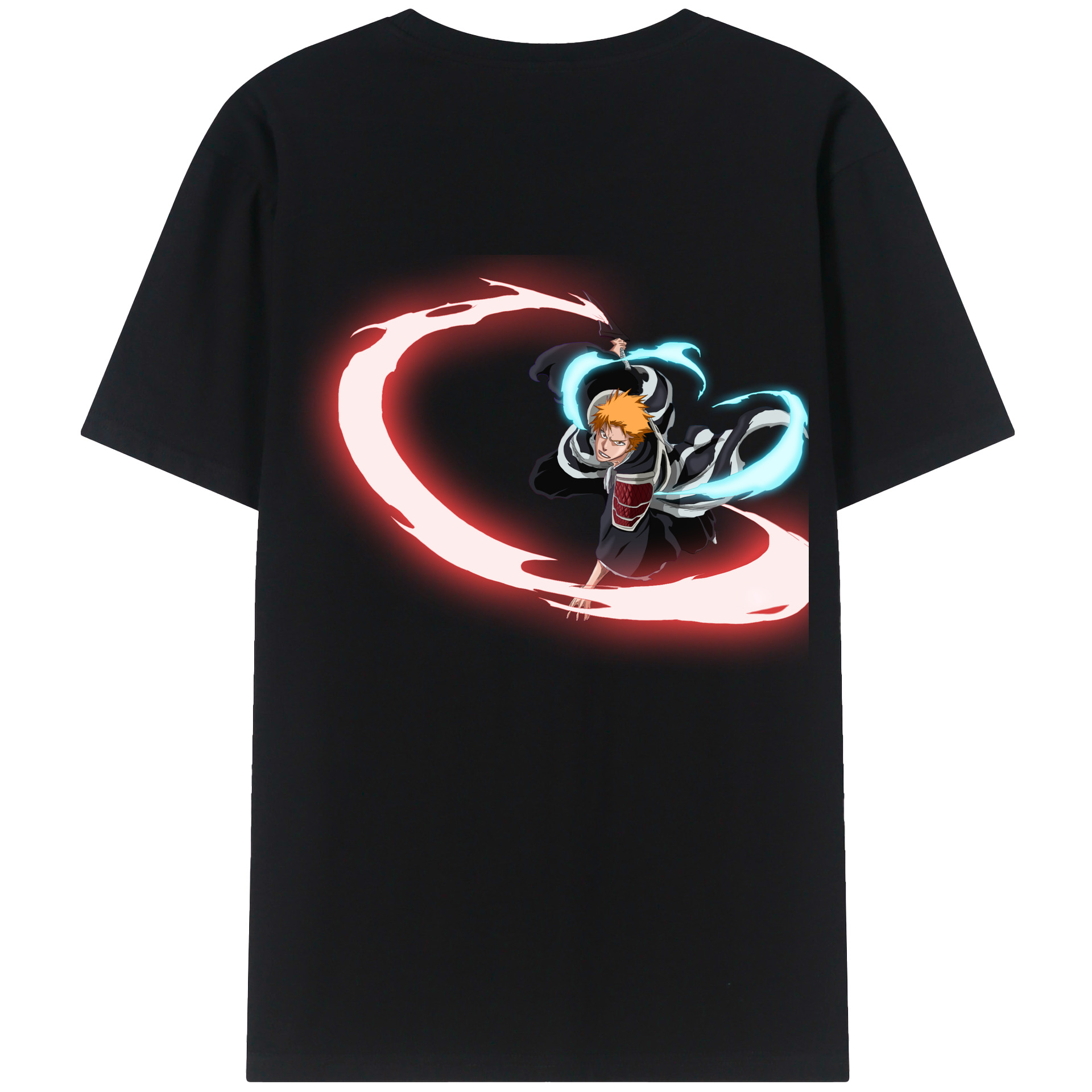 （画像用） ブリーチ 黒崎一護（くろさき いちご）BLEACH Kurosaki Ichigo レディース半袖Tシャツ(バックプリント)