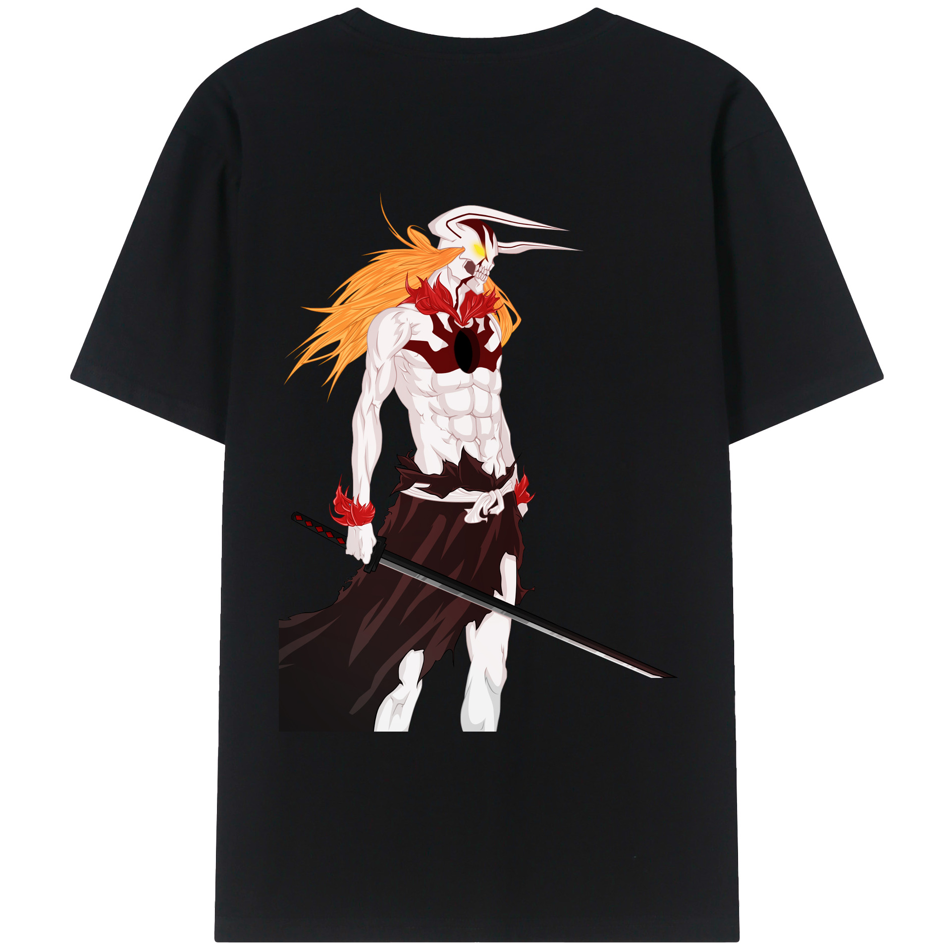 （画像用） ブリーチ 黒崎一護（くろさき いちご）BLEACH Kurosaki Ichigo レディース半袖Tシャツ(バックプリント)