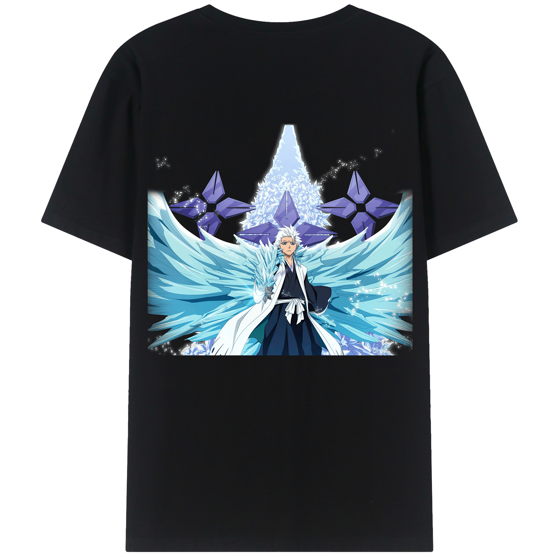 （画像用） ブリーチ 日番谷冬獅郎（ひつがや とうしろう） BLEACH Hitsugaya Toushirou レディース半袖Tシャツ(バックプリント)