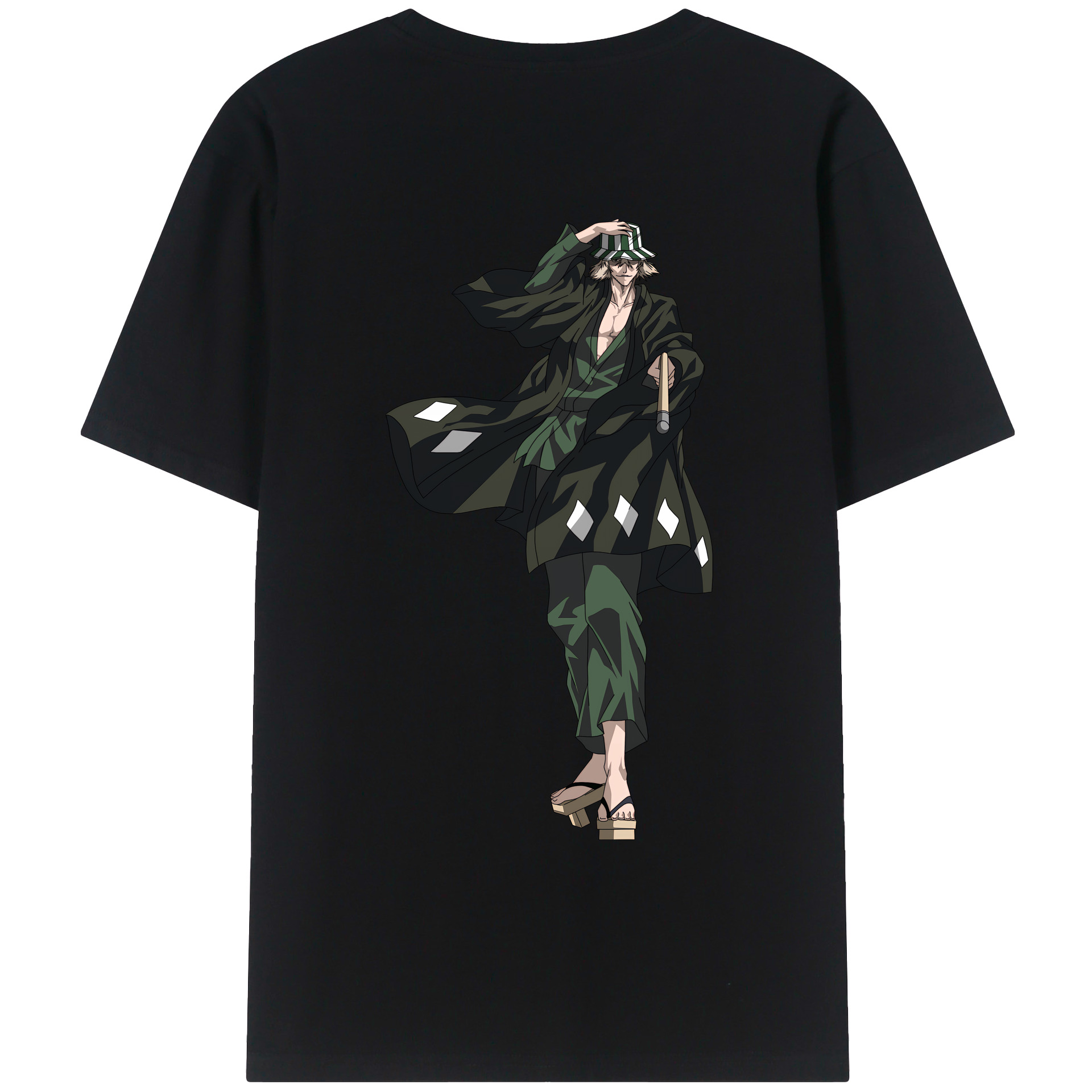 （画像用） "ブリーチ 浦原 喜助（うらはら きすけ） BLEACH Urahara Kisuke " レディース半袖Tシャツ(バックプリント)