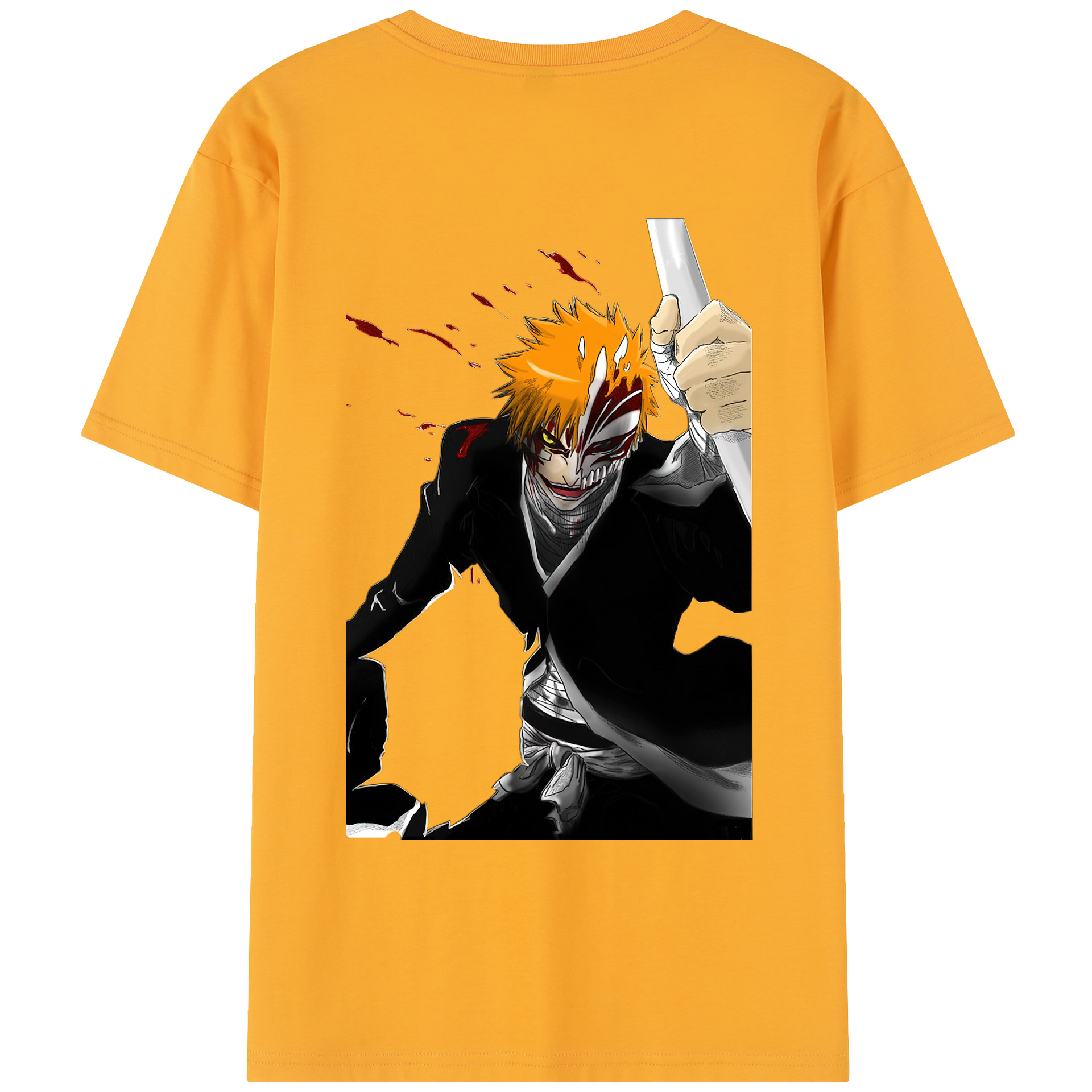 （画像用） ブリーチ 黒崎一護（くろさき いちご）BLEACH Kurosaki Ichigo レディース半袖Tシャツ(バックプリント)