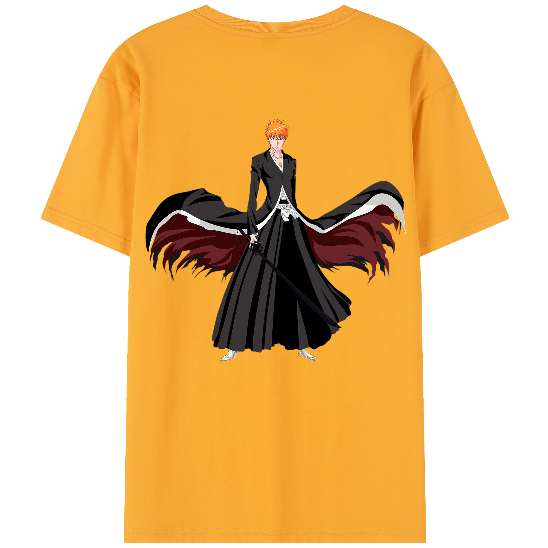 （画像用） ブリーチ 黒崎一護（くろさき いちご）BLEACH Kurosaki Ichigo レディース半袖Tシャツ(バックプリント)