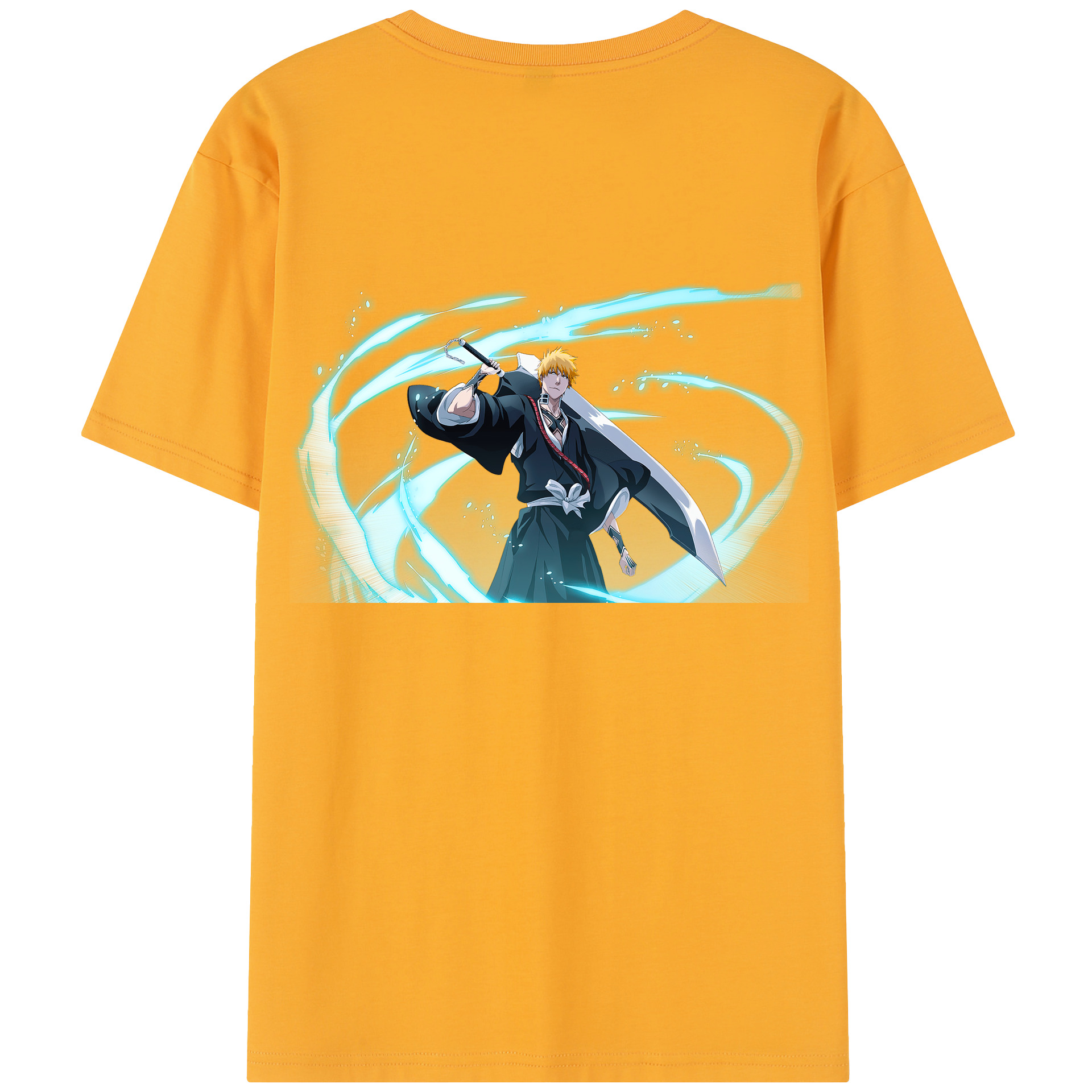 （画像用） ブリーチ 黒崎一護（くろさき いちご）BLEACH Kurosaki Ichigo レディース半袖Tシャツ(バックプリント)