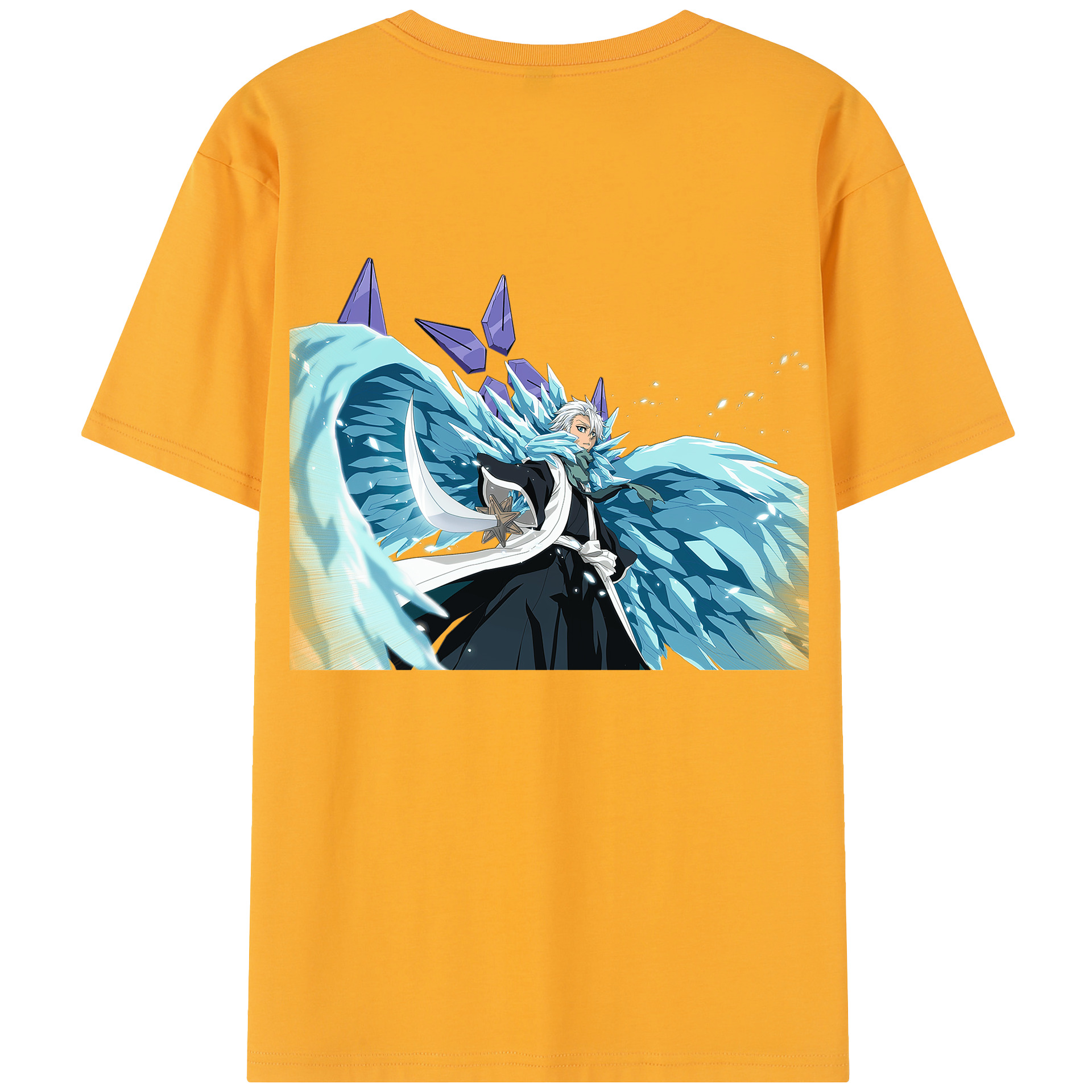 （画像用） ブリーチ 日番谷冬獅郎（ひつがや とうしろう） BLEACH Hitsugaya Toushirou レディース半袖Tシャツ(バックプリント)