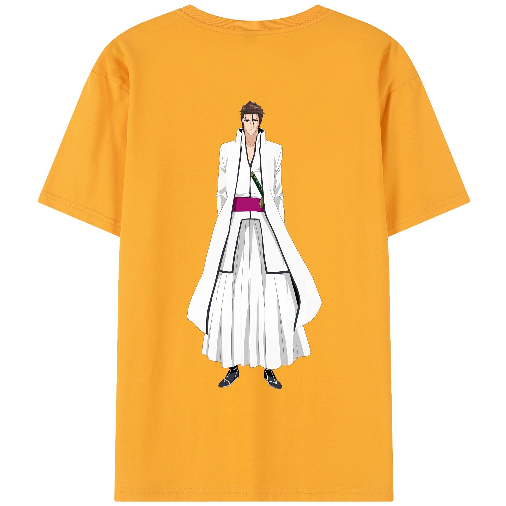 （画像用） ブリーチ 藍染 惣右介（あいぜん そうすけ） BLEACH Aizen Sousuke レディース半袖Tシャツ(バックプリント)