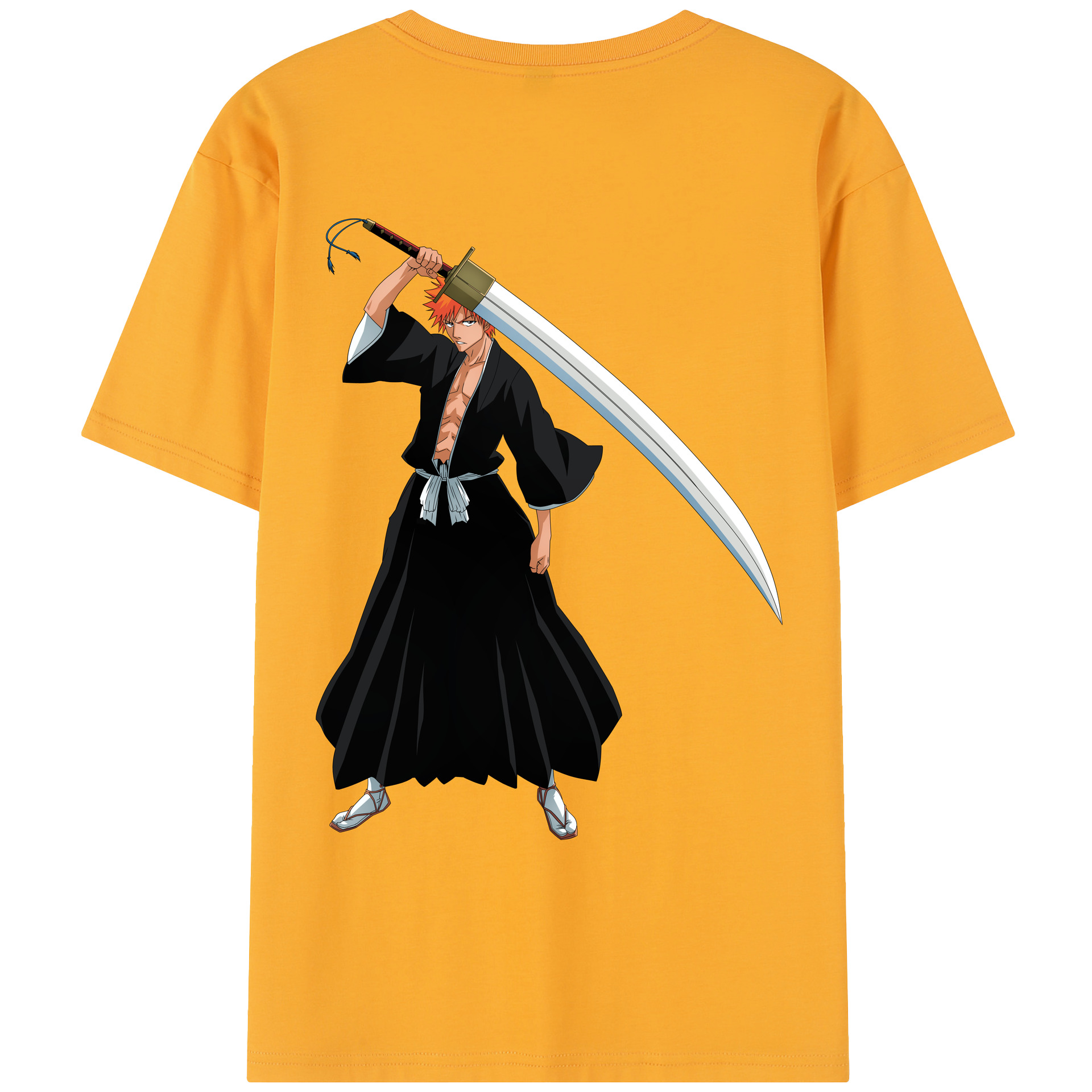 （画像用） ブリーチ 黒崎一護（くろさき いちご）BLEACH Kurosaki Ichigo レディース半袖Tシャツ(バックプリント)