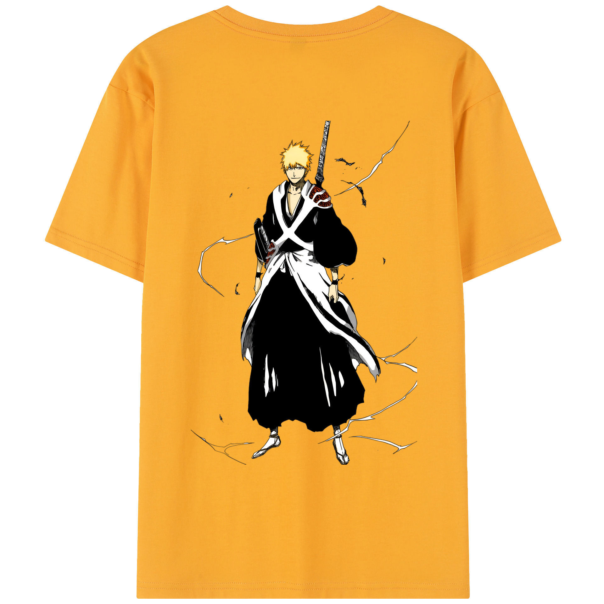 （画像用） ブリーチ 黒崎一護（くろさき いちご）BLEACH Kurosaki Ichigo レディース半袖Tシャツ(バックプリント)