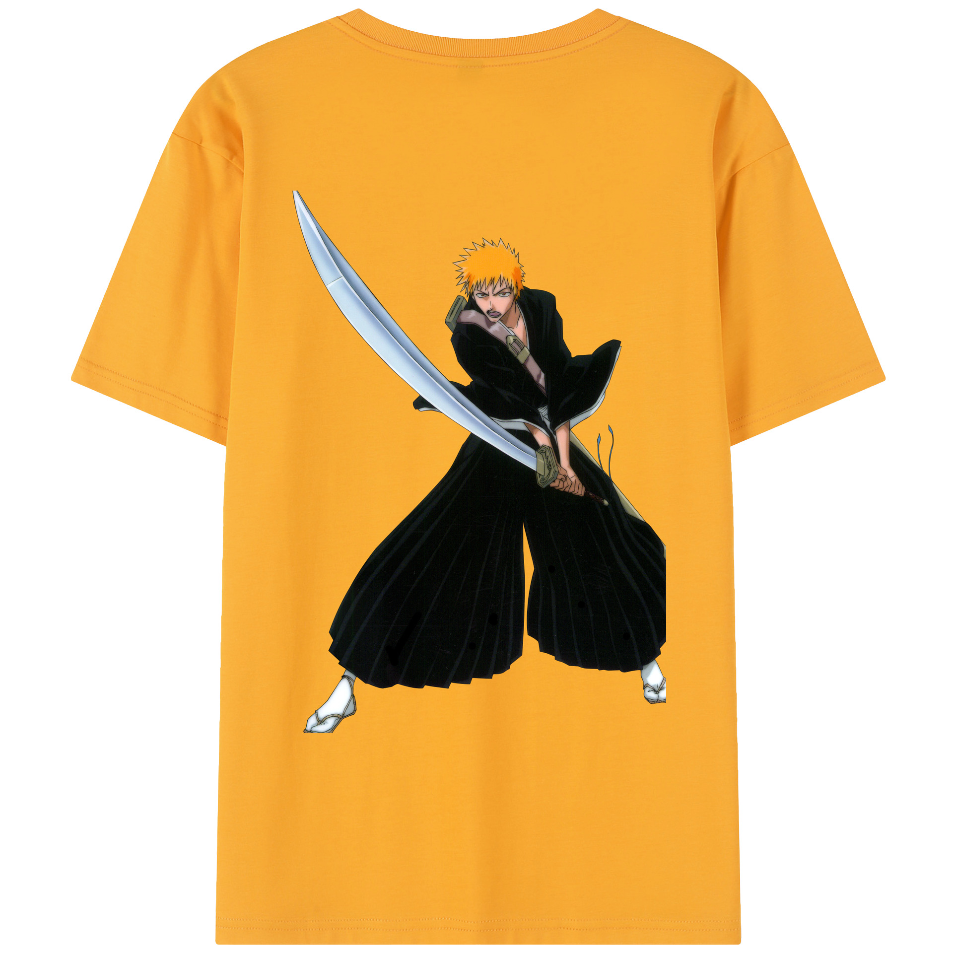 （画像用） ブリーチ 黒崎一護（くろさき いちご）BLEACH Kurosaki Ichigo レディース半袖Tシャツ(バックプリント)
