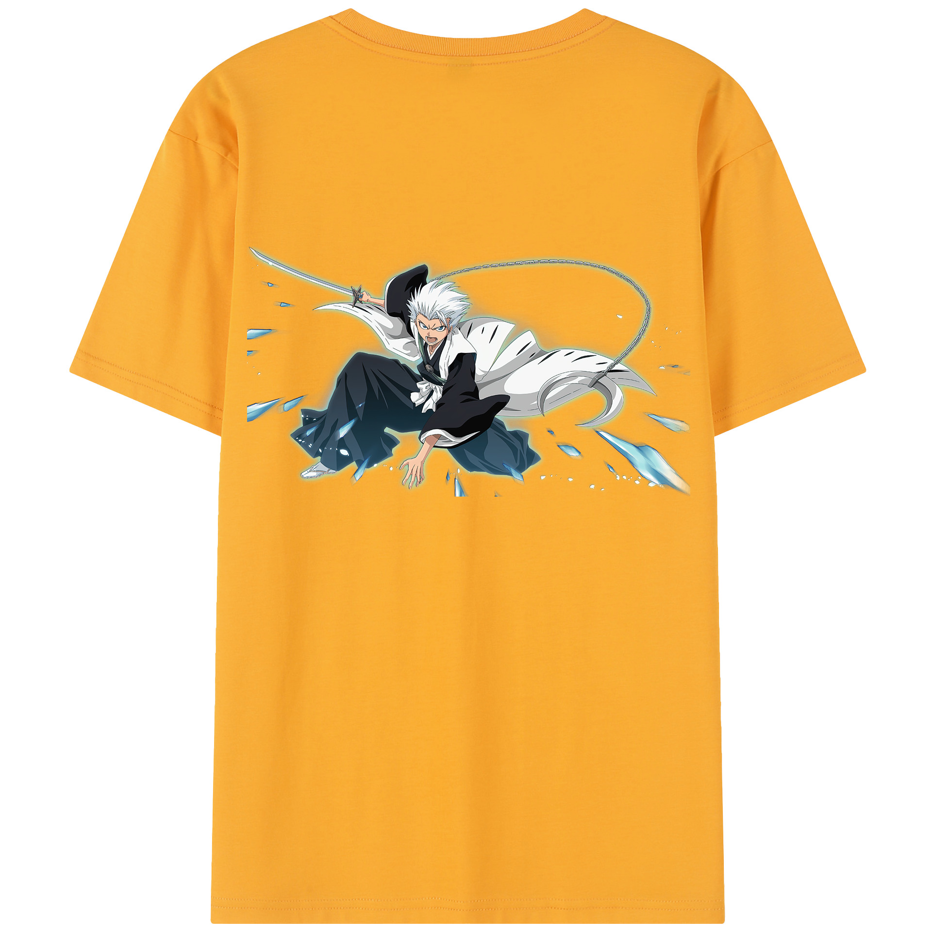 （画像用） ブリーチ 日番谷冬獅郎（ひつがや とうしろう） BLEACH Hitsugaya Toushirou レディース半袖Tシャツ(バックプリント)
