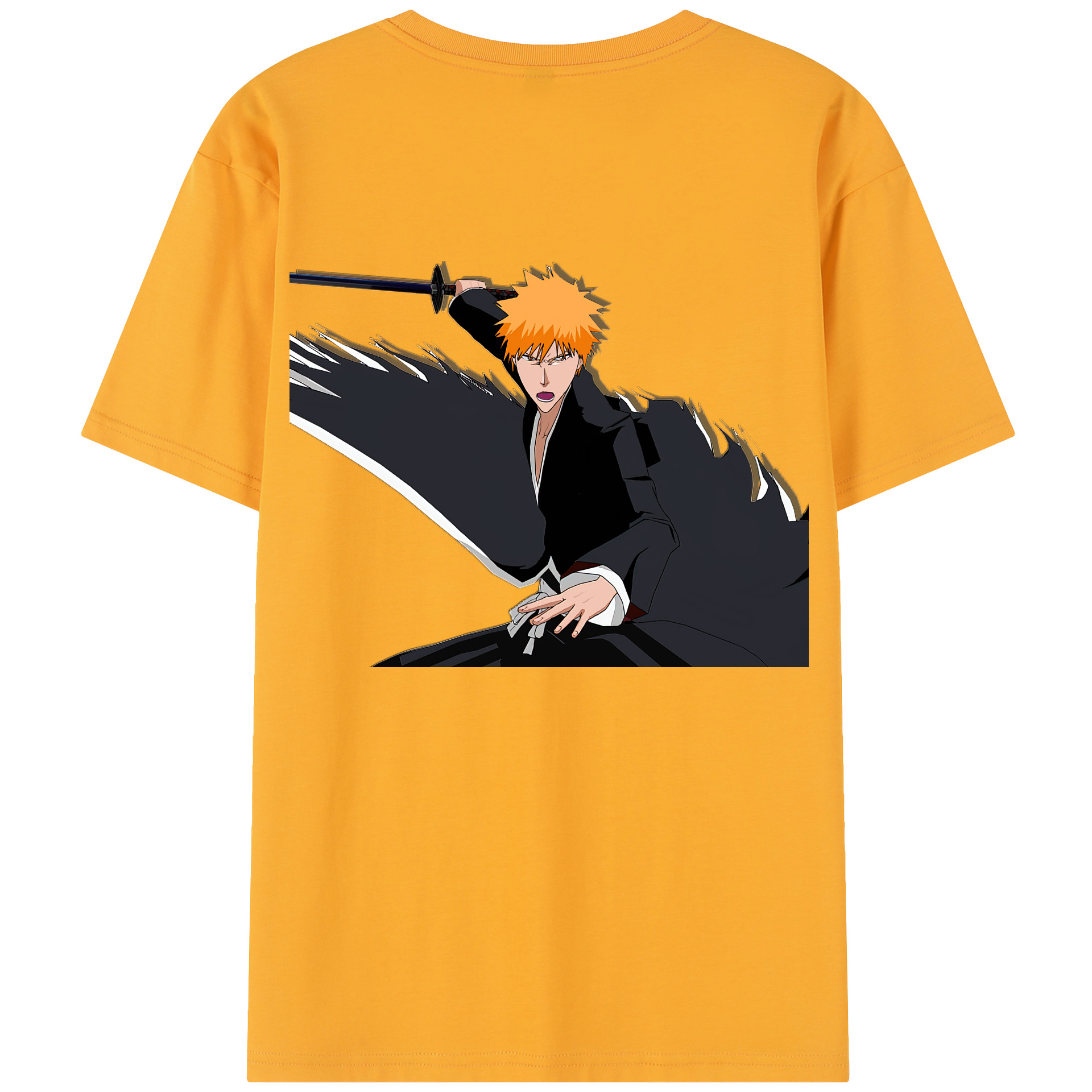 （画像用） ブリーチ 黒崎一護（くろさき いちご）BLEACH Kurosaki Ichigo レディース半袖Tシャツ(バックプリント)