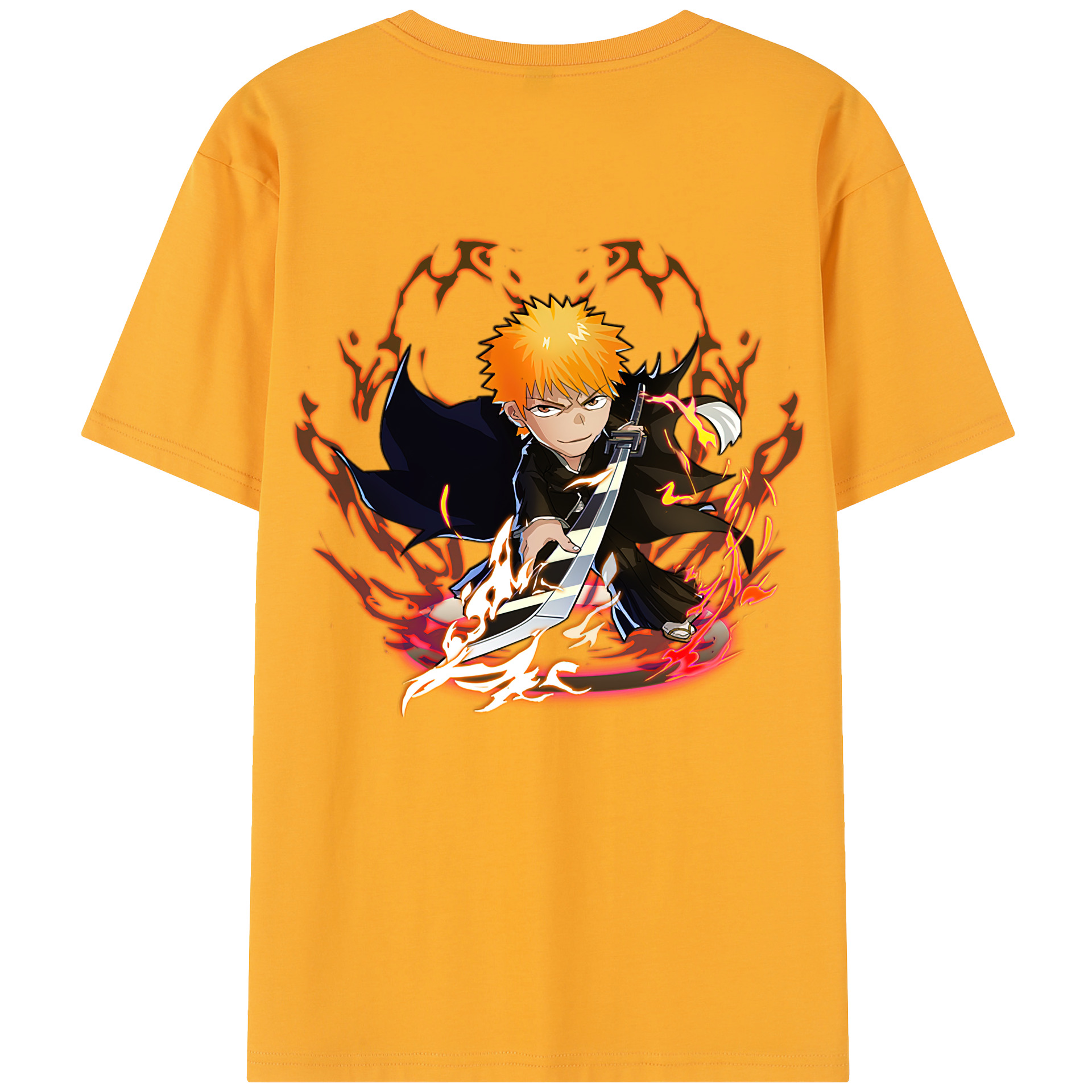 （画像用） ブリーチ 黒崎一護（くろさき いちご）BLEACH Kurosaki Ichigo レディース半袖Tシャツ(バックプリント)