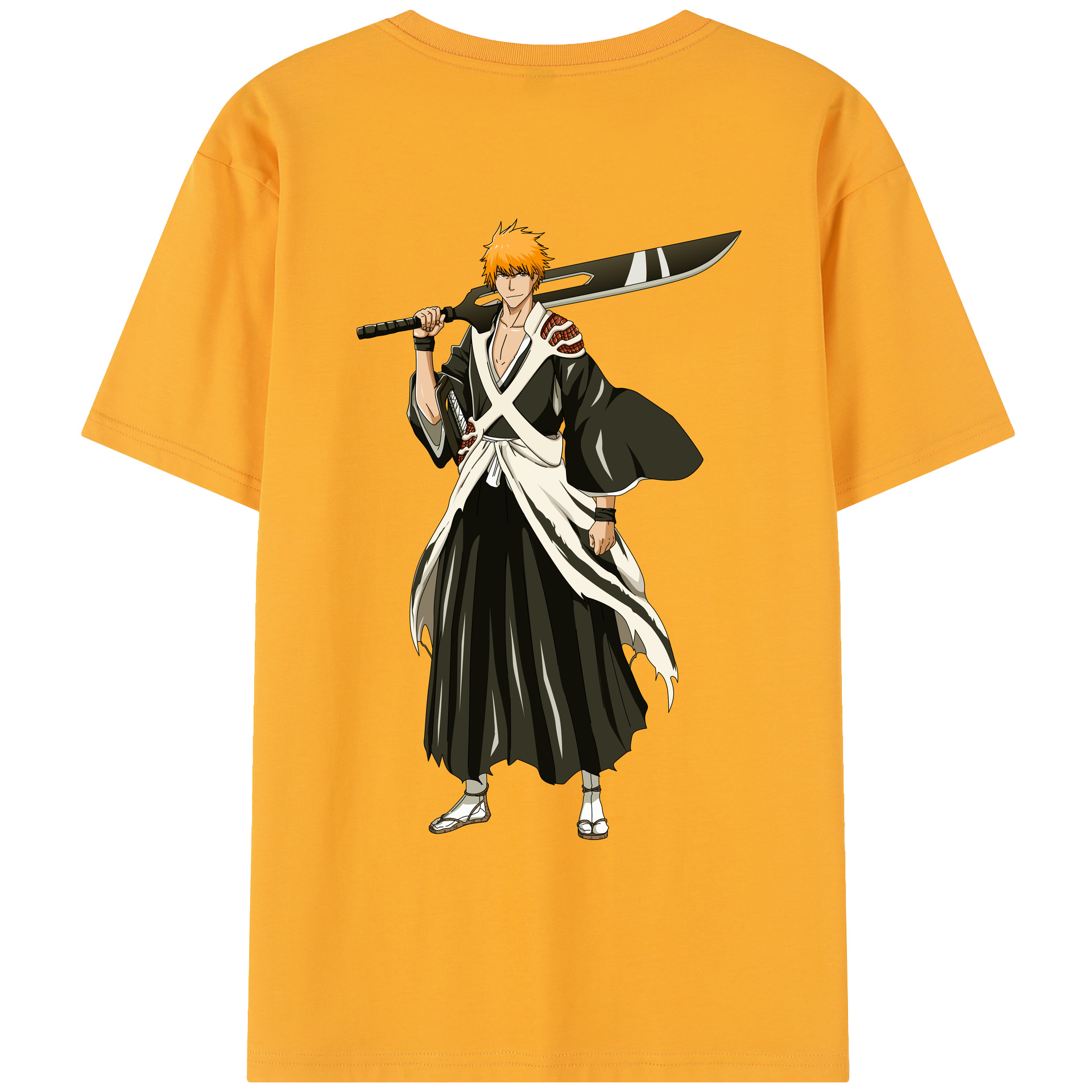 （画像用） ブリーチ 黒崎一護（くろさき いちご）BLEACH Kurosaki Ichigo レディース半袖Tシャツ(バックプリント)