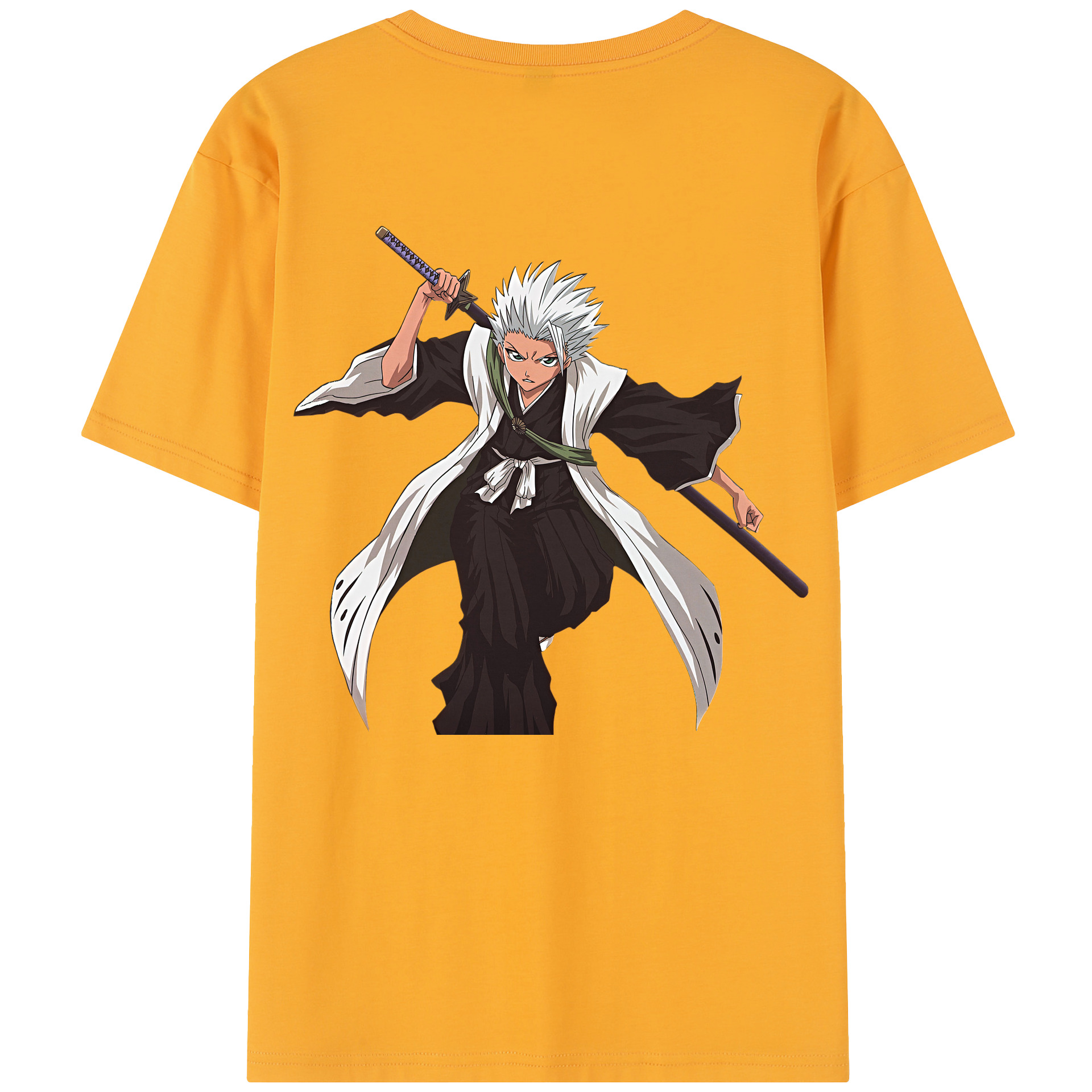 （画像用） ブリーチ 日番谷冬獅郎（ひつがや とうしろう） BLEACH Hitsugaya Toushirou レディース半袖Tシャツ(バックプリント)