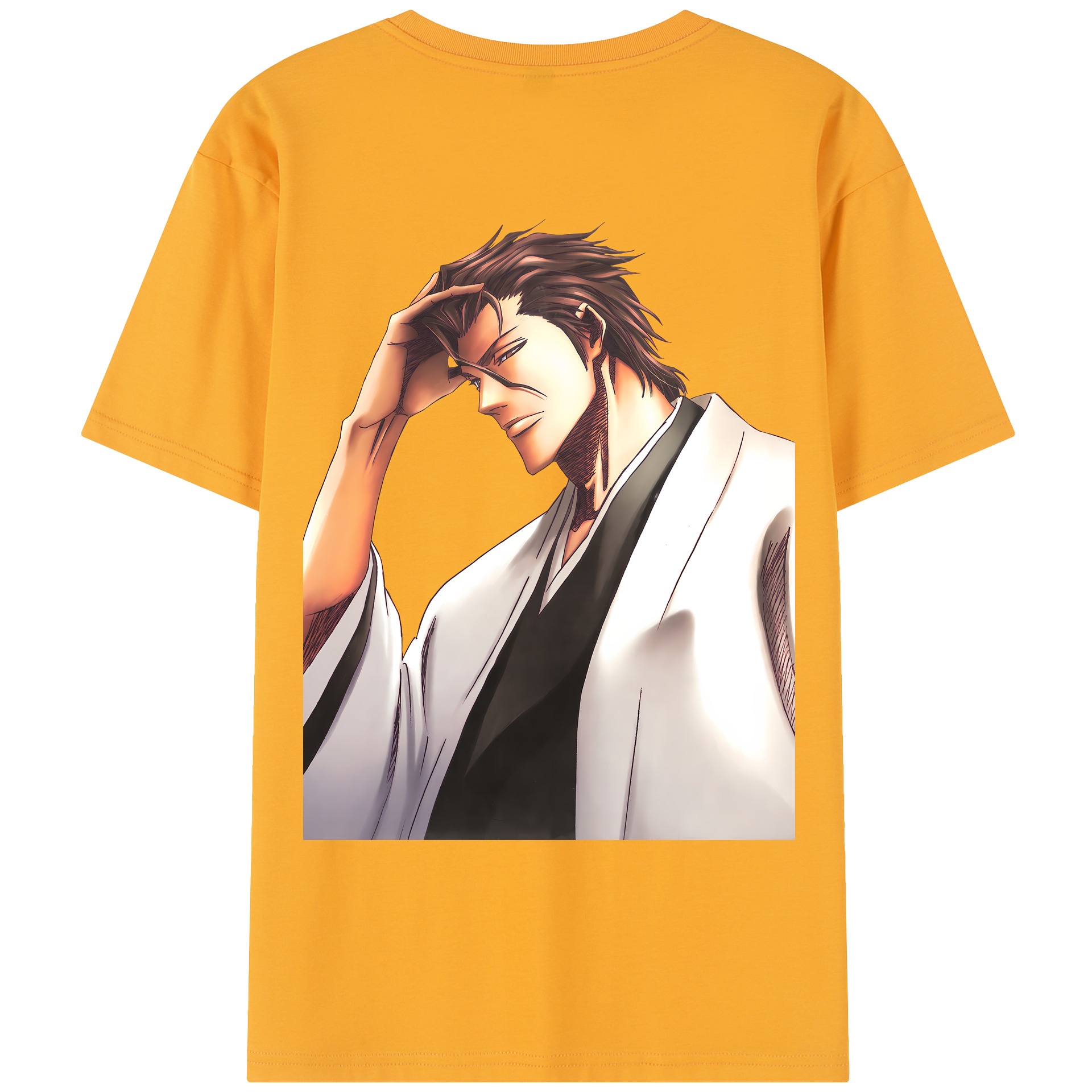 （画像用） ブリーチ 藍染 惣右介（あいぜん そうすけ） BLEACH Aizen Sousuke レディース半袖Tシャツ(バックプリント)
