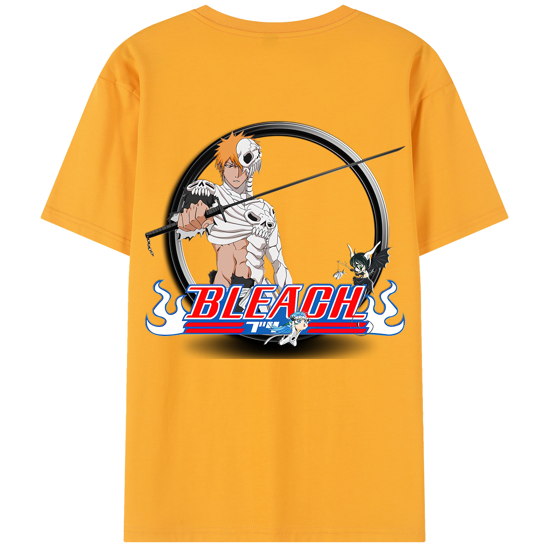 （画像用） ブリーチ 黒崎一護（くろさき いちご）BLEACH Kurosaki Ichigo レディース半袖Tシャツ(バックプリント)