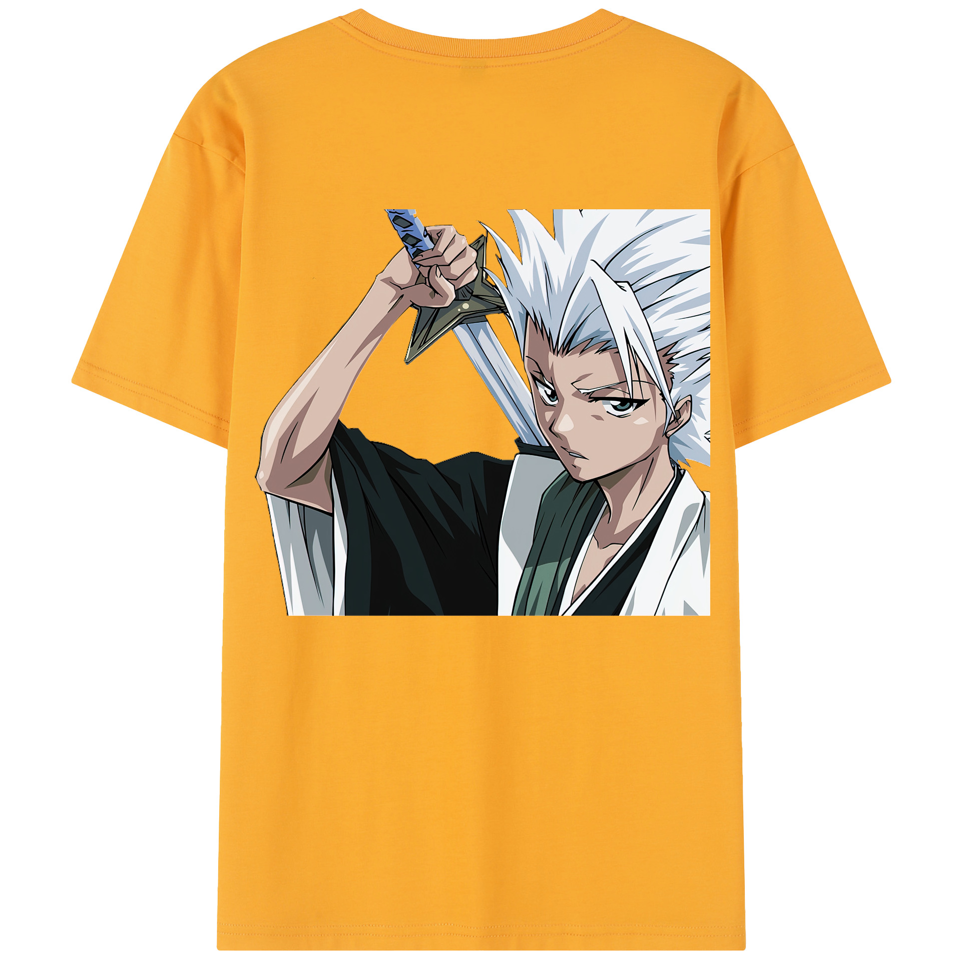 （画像用） ブリーチ 日番谷冬獅郎（ひつがや とうしろう） BLEACH Hitsugaya Toushirou レディース半袖Tシャツ(バックプリント)