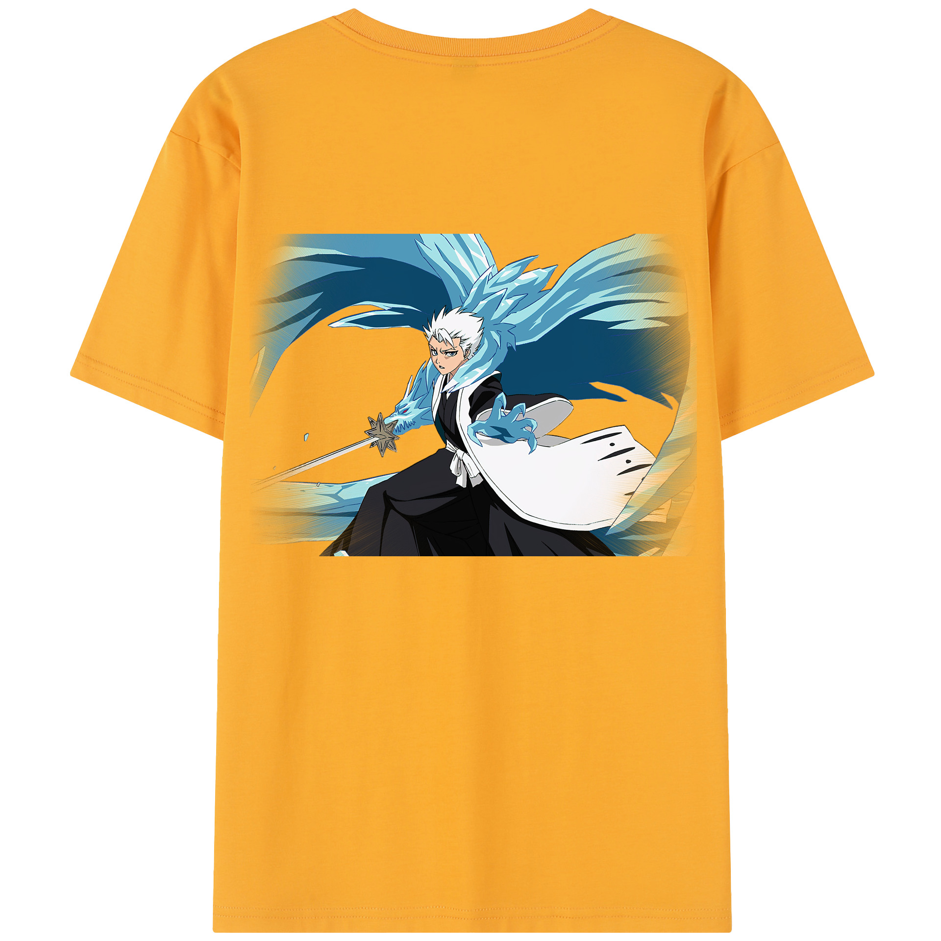 （画像用） ブリーチ 日番谷冬獅郎（ひつがや とうしろう） BLEACH Hitsugaya Toushirou レディース半袖Tシャツ(バックプリント)
