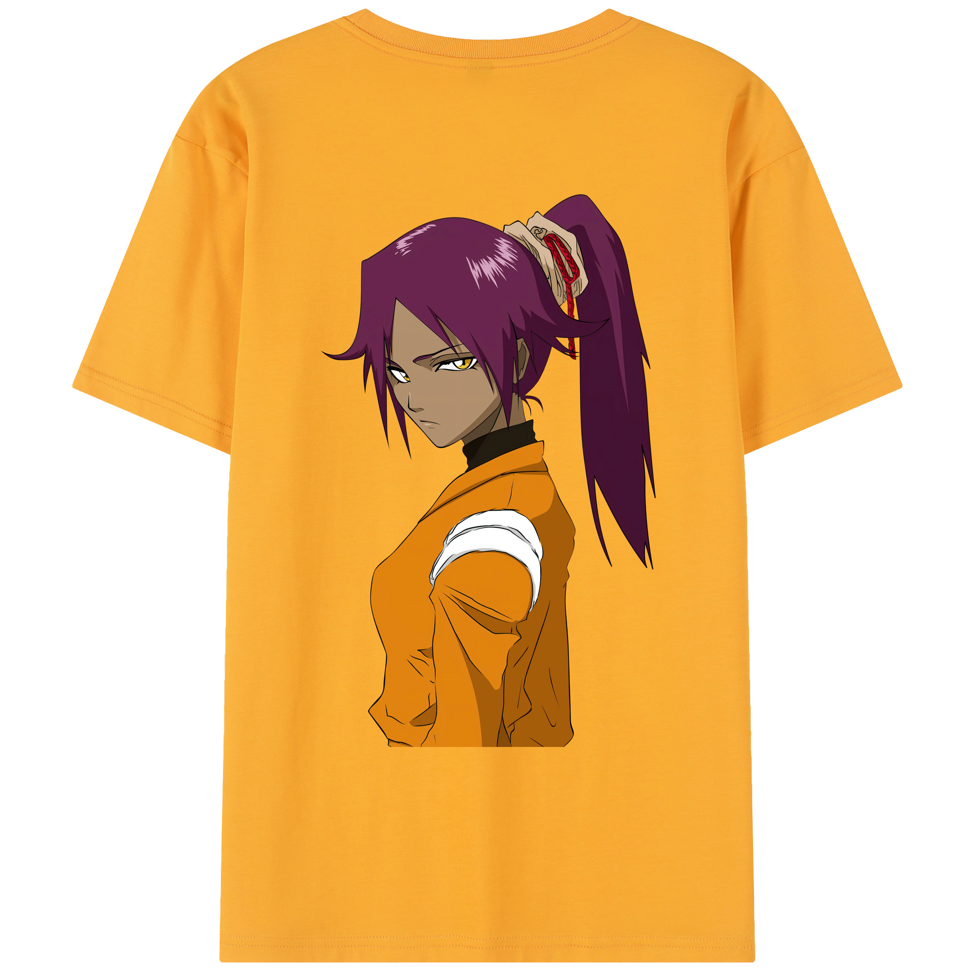 （画像用） ブリーチ 四楓院 夜一（しほういん よるいち） BLEACH Shihouin Yoruichi レディース半袖Tシャツ(バックプリント)