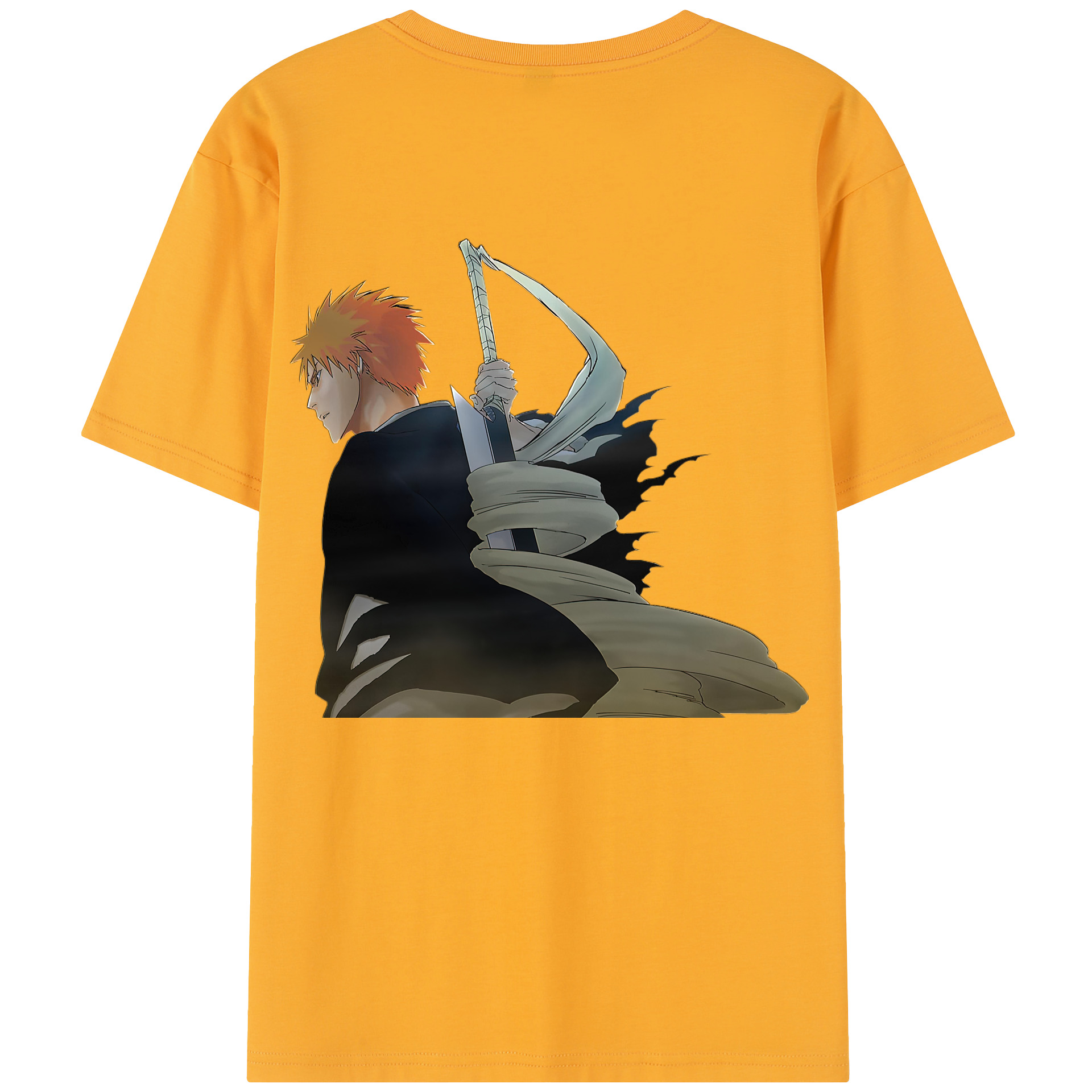 （画像用） ブリーチ 黒崎一護（くろさき いちご）BLEACH Kurosaki Ichigo レディース半袖Tシャツ(バックプリント)