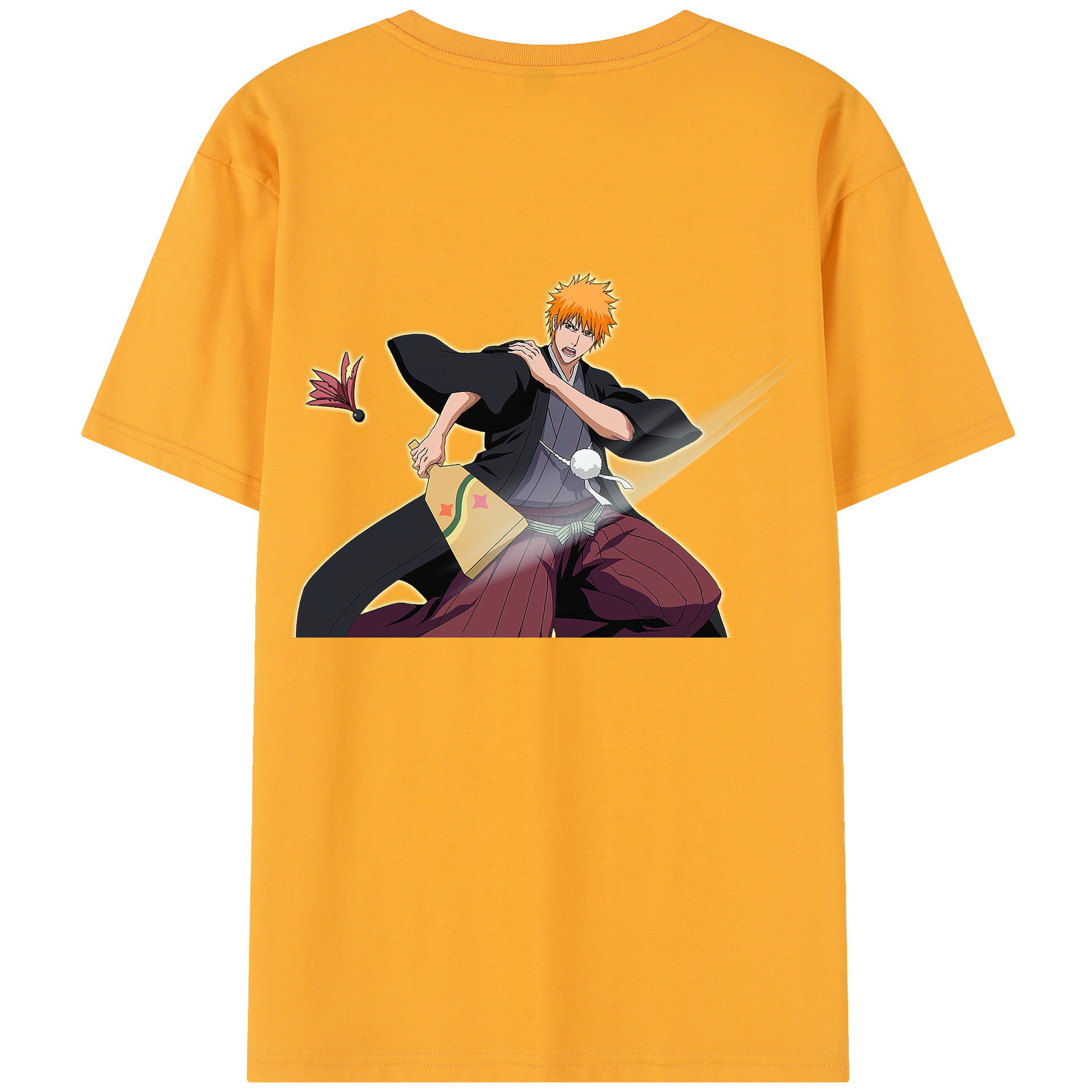 （画像用） ブリーチ 黒崎一護（くろさき いちご）BLEACH Kurosaki Ichigo レディース半袖Tシャツ(バックプリント)
