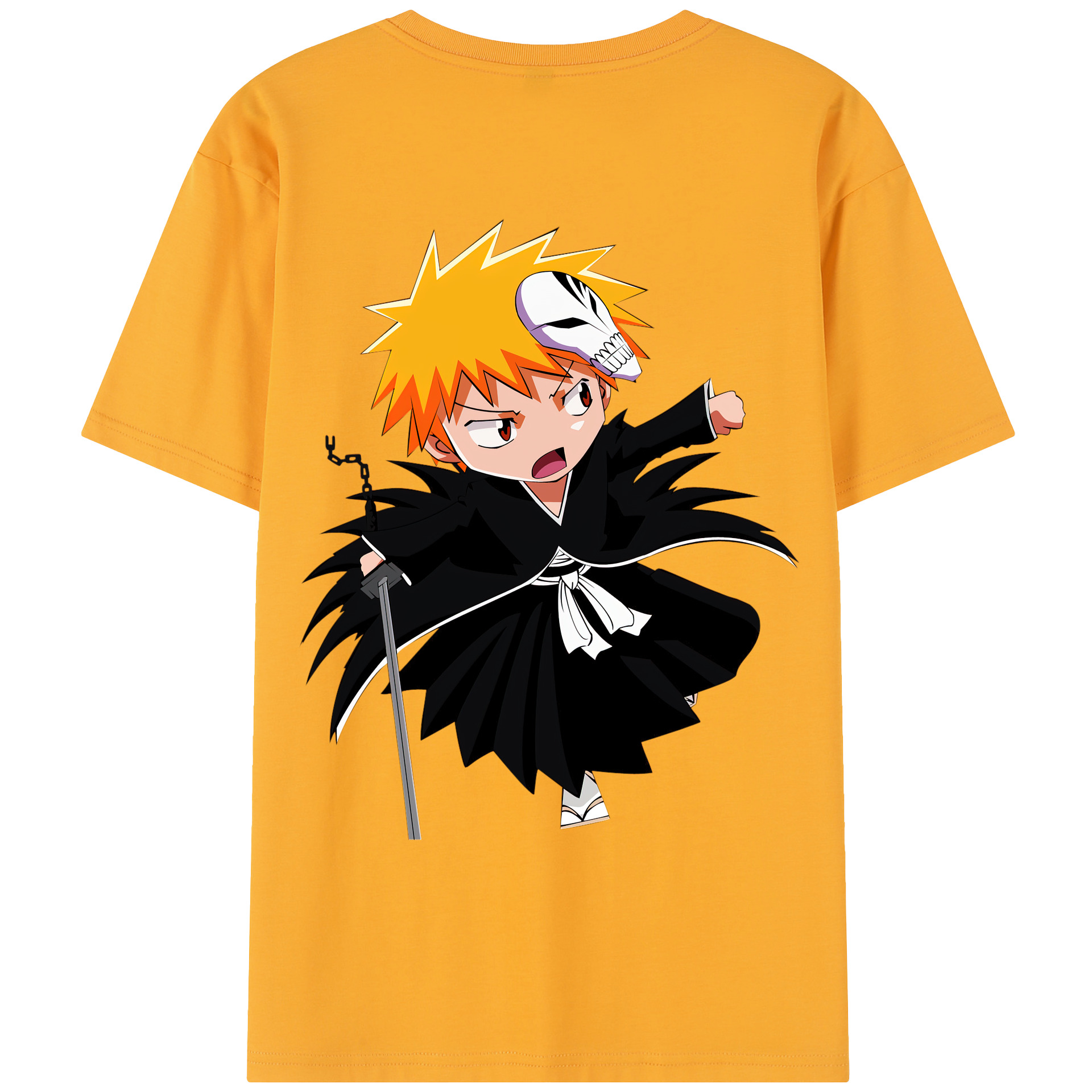 （画像用） ブリーチ 黒崎一護（くろさき いちご）BLEACH Kurosaki Ichigo レディース半袖Tシャツ(バックプリント)