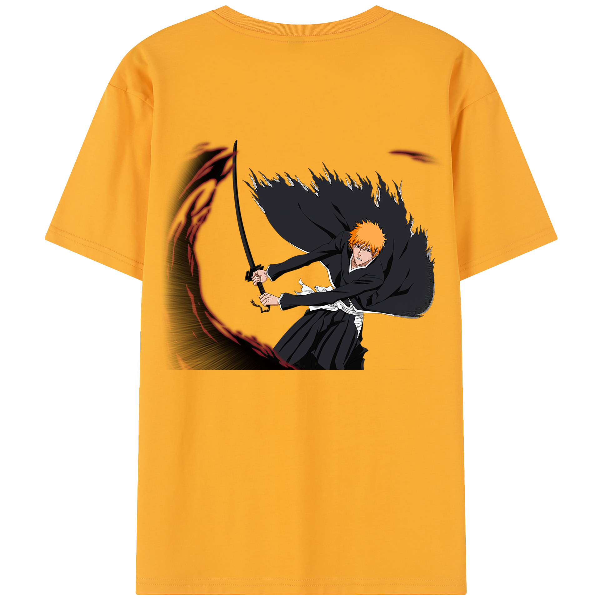 （画像用） ブリーチ 黒崎一護（くろさき いちご）BLEACH Kurosaki Ichigo レディース半袖Tシャツ(バックプリント)