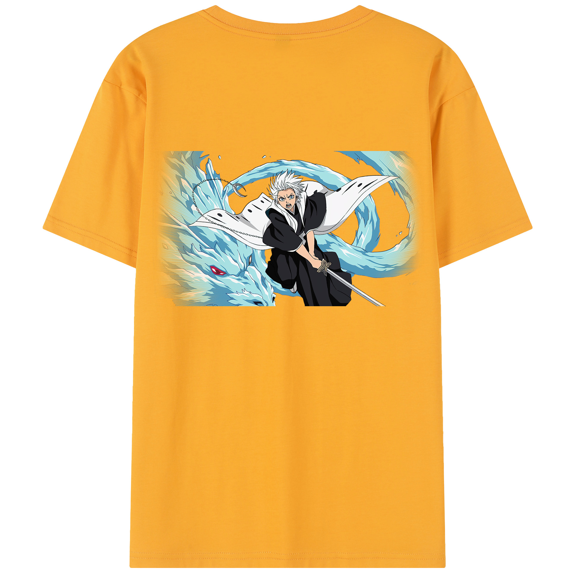 （画像用） ブリーチ 日番谷冬獅郎（ひつがや とうしろう） BLEACH Hitsugaya Toushirou レディース半袖Tシャツ(バックプリント)
