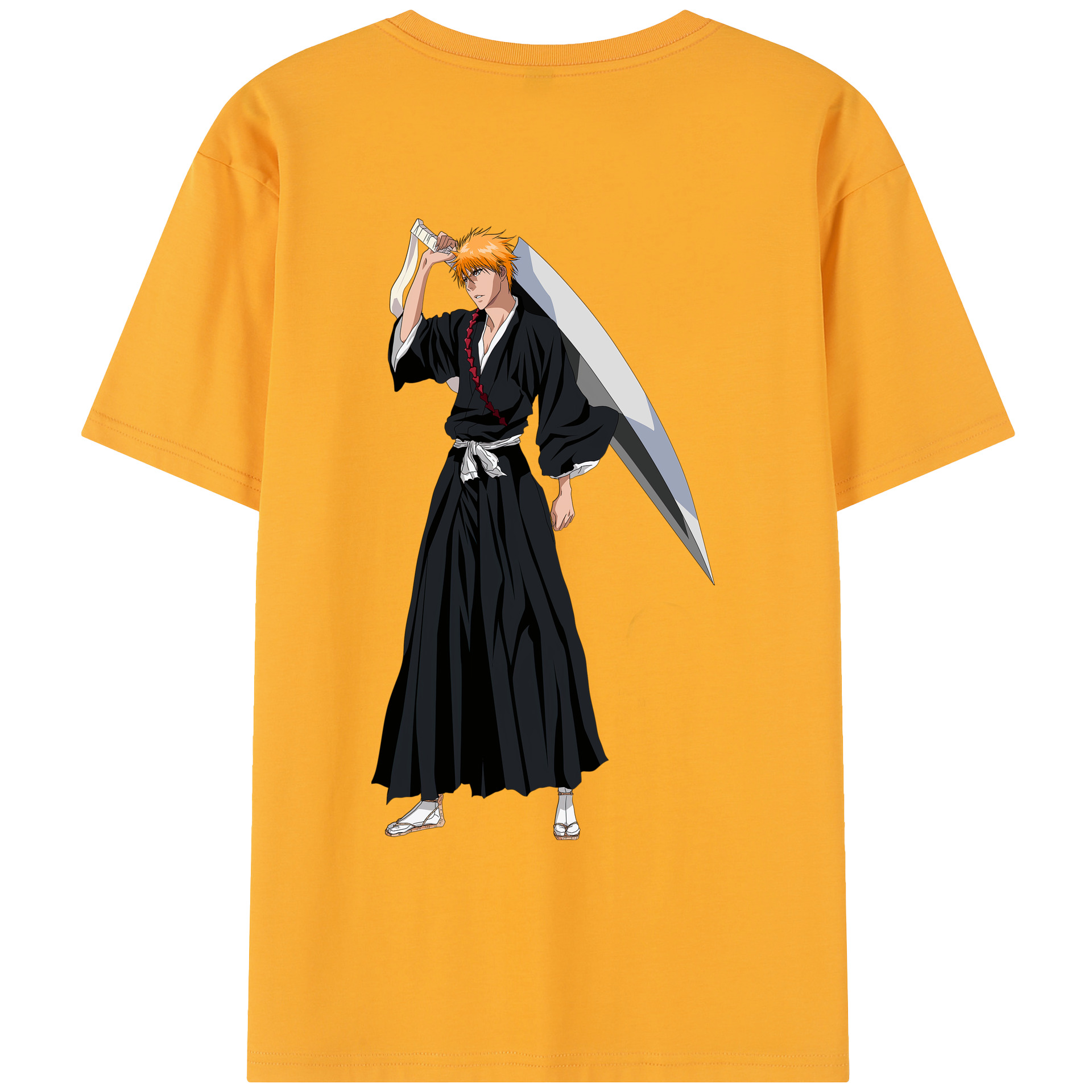 （画像用） ブリーチ 黒崎一護（くろさき いちご）BLEACH Kurosaki Ichigo レディース半袖Tシャツ(バックプリント)