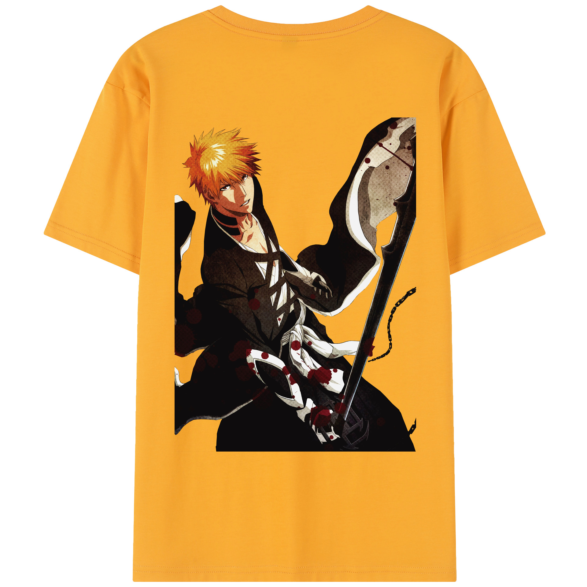 （画像用） ブリーチ 黒崎一護（くろさき いちご）BLEACH Kurosaki Ichigo レディース半袖Tシャツ(バックプリント)