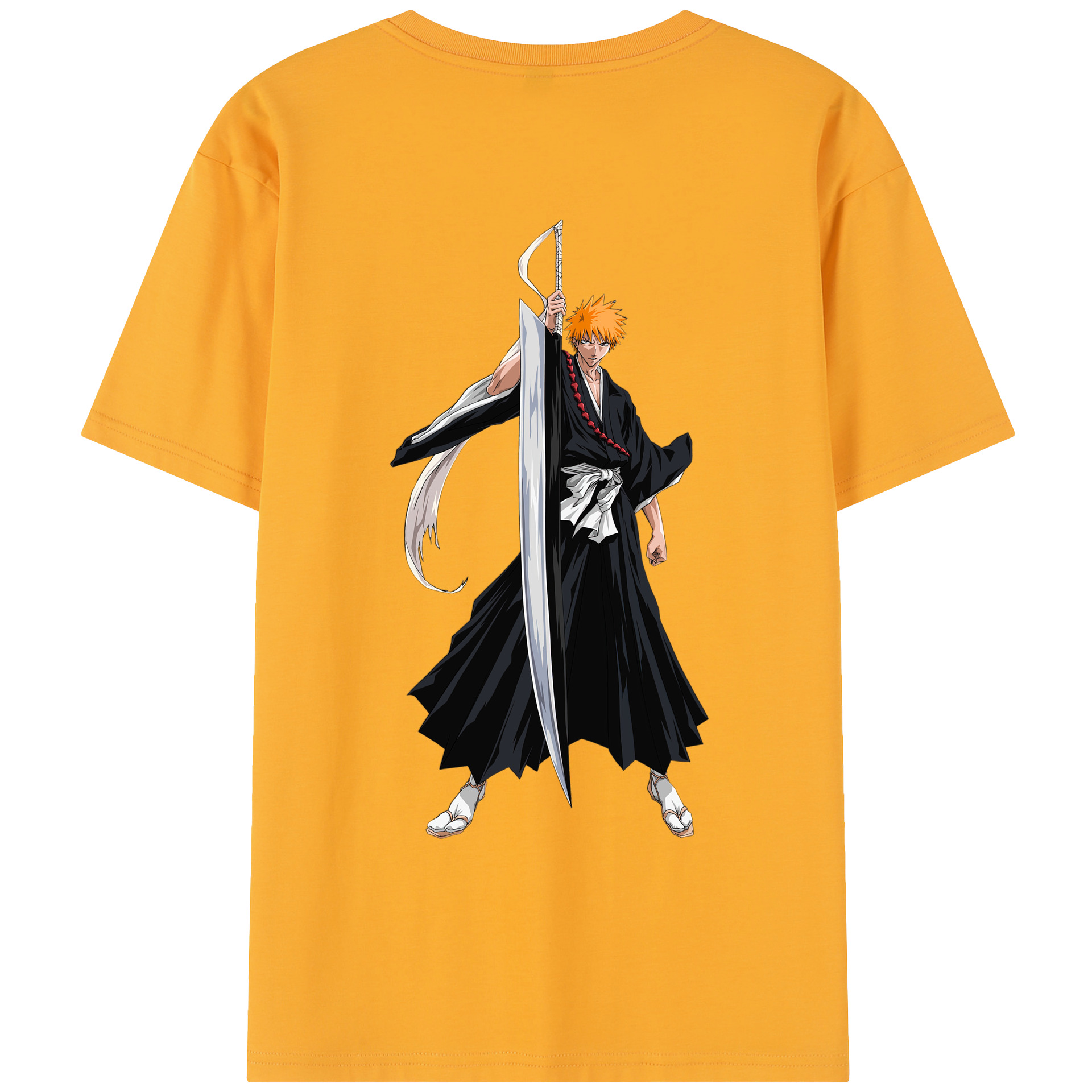 （画像用） ブリーチ 黒崎一護（くろさき いちご）BLEACH Kurosaki Ichigo レディース半袖Tシャツ(バックプリント)