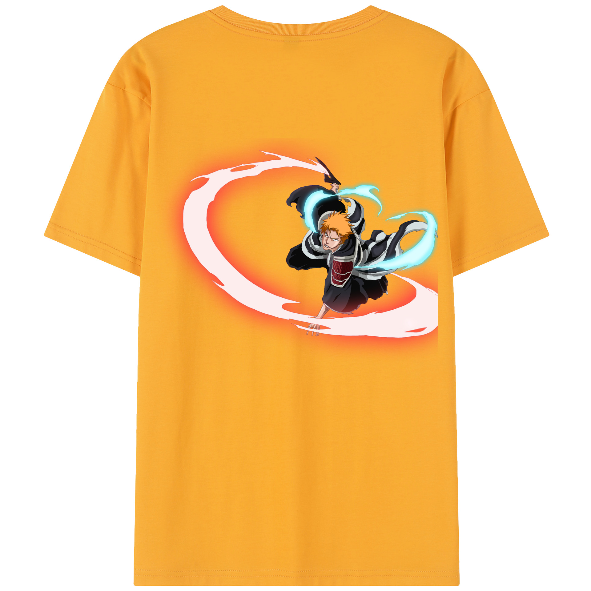 （画像用） ブリーチ 黒崎一護（くろさき いちご）BLEACH Kurosaki Ichigo レディース半袖Tシャツ(バックプリント)