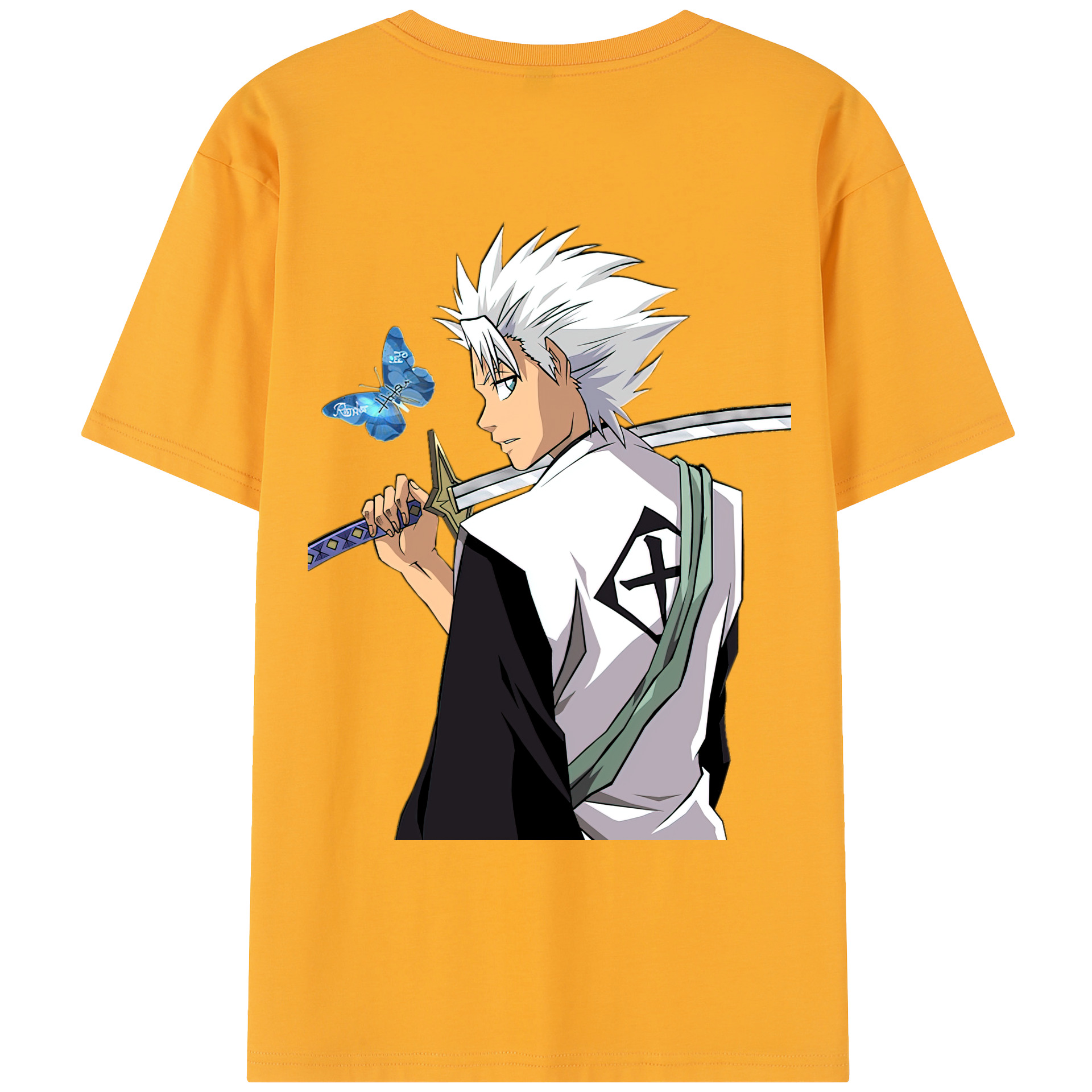 （画像用） ブリーチ 日番谷冬獅郎（ひつがや とうしろう） BLEACH Hitsugaya Toushirou レディース半袖Tシャツ(バックプリント)