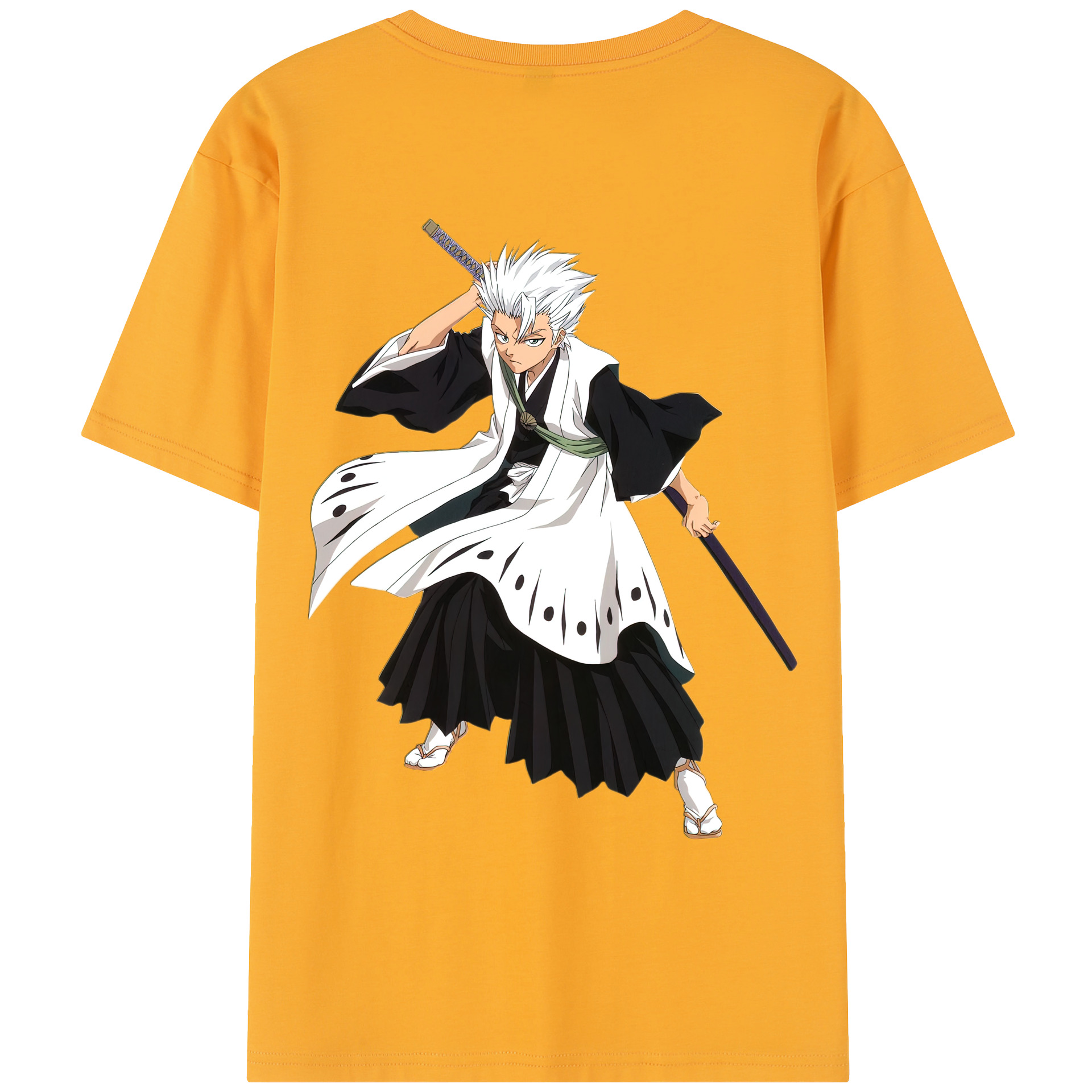 （画像用） ブリーチ 日番谷冬獅郎（ひつがや とうしろう） BLEACH Hitsugaya Toushirou レディース半袖Tシャツ(バックプリント)