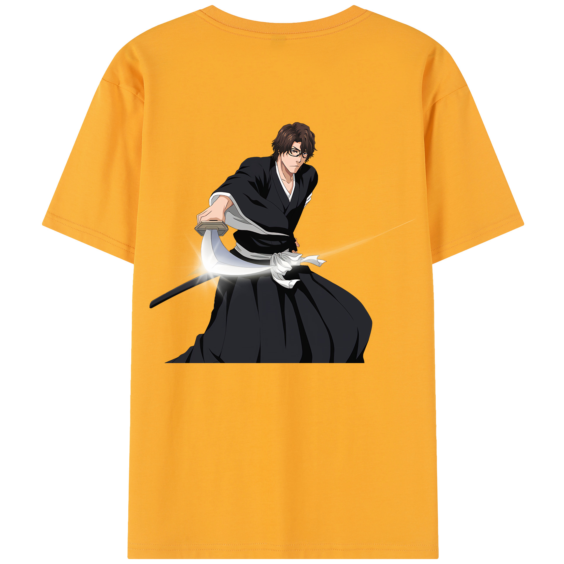 （画像用） ブリーチ 藍染 惣右介（あいぜん そうすけ） BLEACH Aizen Sousuke レディース半袖Tシャツ(バックプリント)