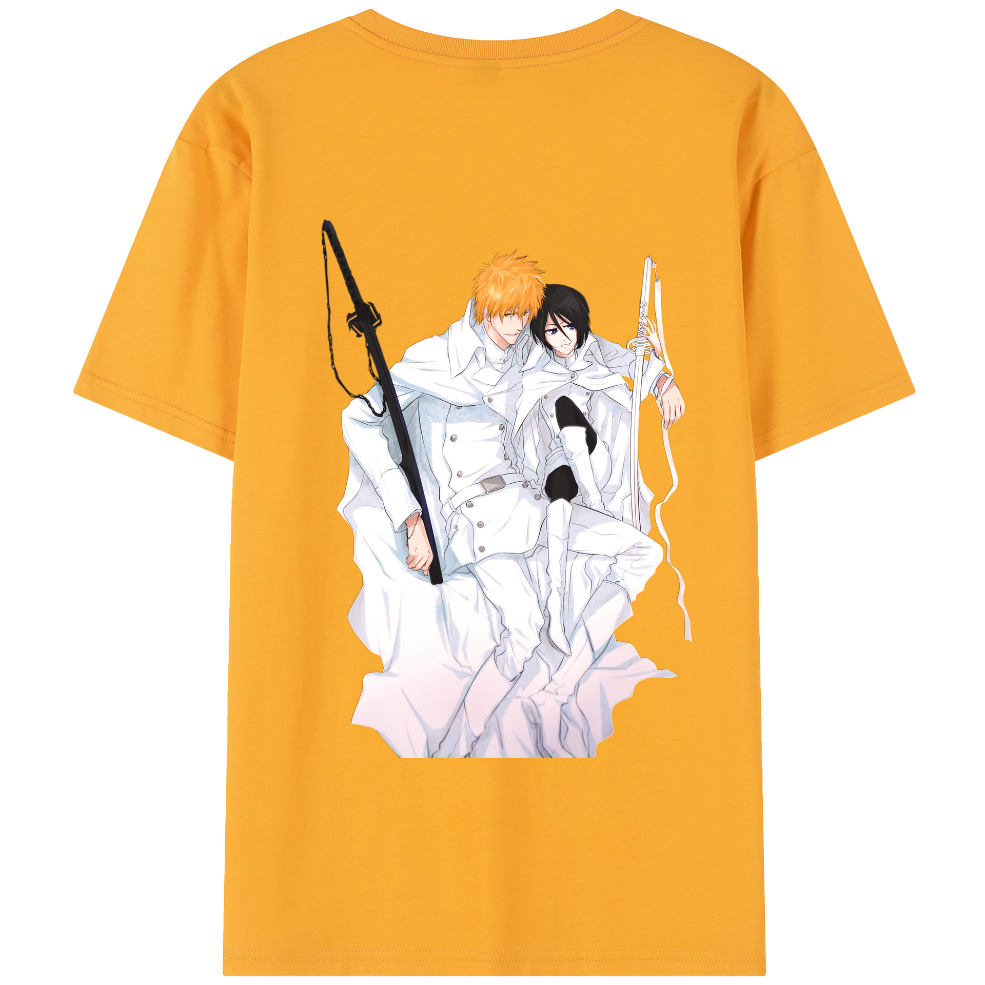 （画像用） ブリーチ 黒崎一護（くろさき いちご）BLEACH Kurosaki Ichigo レディース半袖Tシャツ(バックプリント)