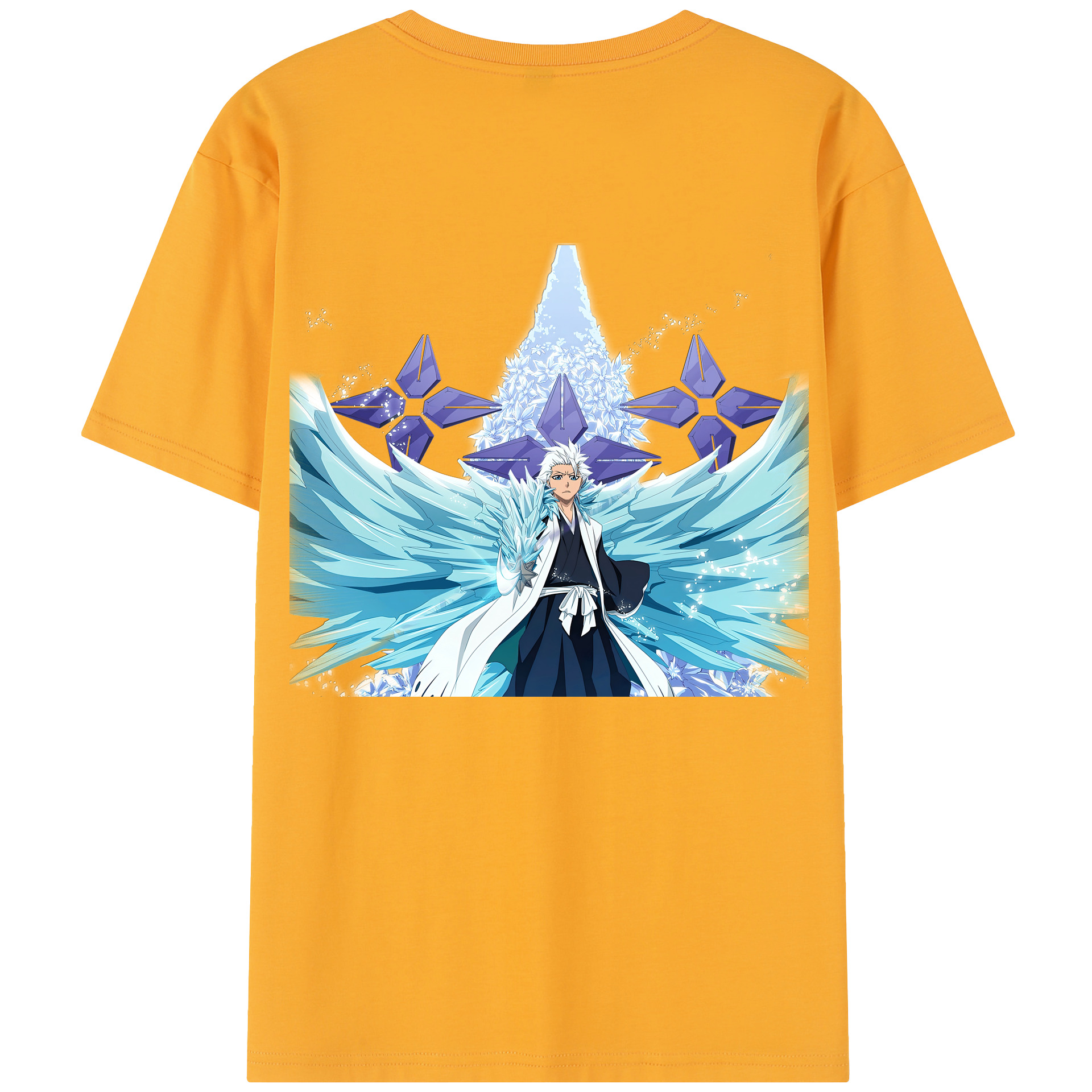 （画像用） ブリーチ 日番谷冬獅郎（ひつがや とうしろう） BLEACH Hitsugaya Toushirou レディース半袖Tシャツ(バックプリント)