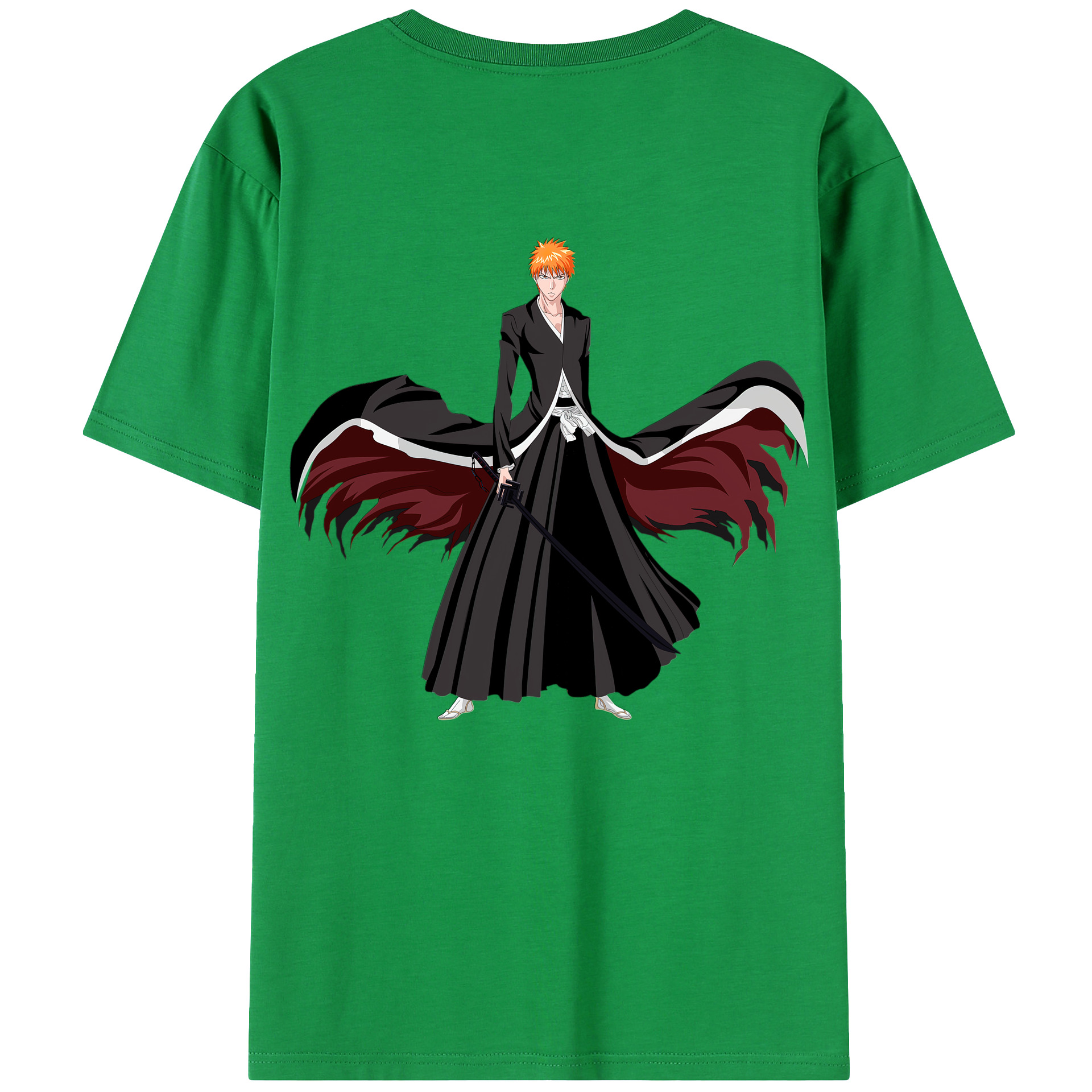 （画像用） ブリーチ 黒崎一護（くろさき いちご）BLEACH Kurosaki Ichigo レディース半袖Tシャツ(バックプリント)