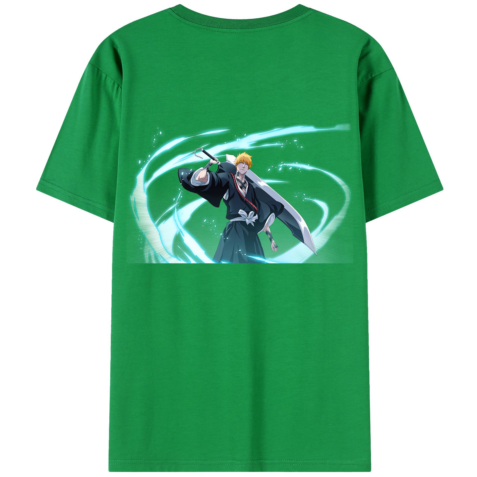 （画像用） ブリーチ 黒崎一護（くろさき いちご）BLEACH Kurosaki Ichigo レディース半袖Tシャツ(バックプリント)