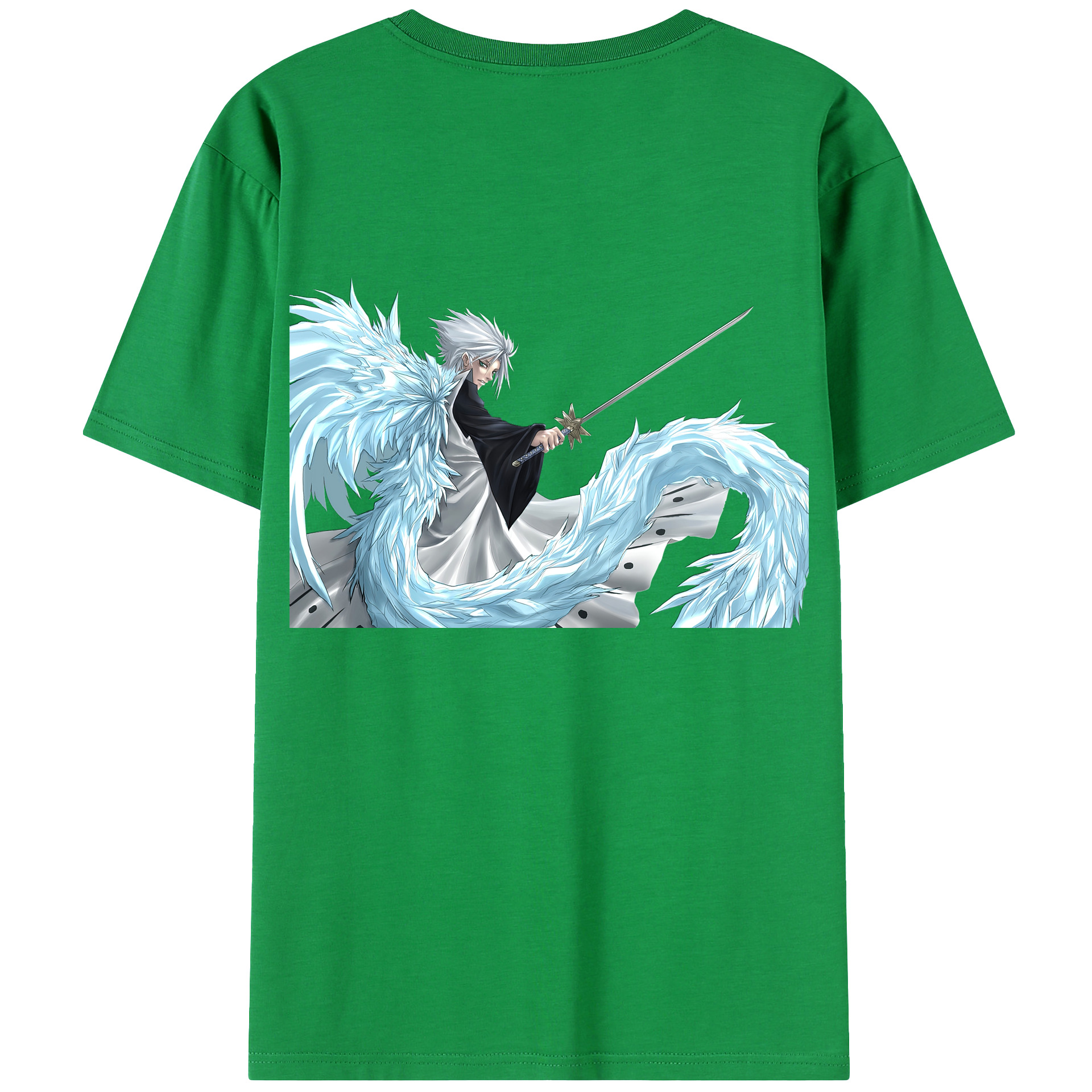 （画像用） ブリーチ 日番谷冬獅郎（ひつがや とうしろう） BLEACH Hitsugaya Toushirou レディース半袖Tシャツ(バックプリント)
