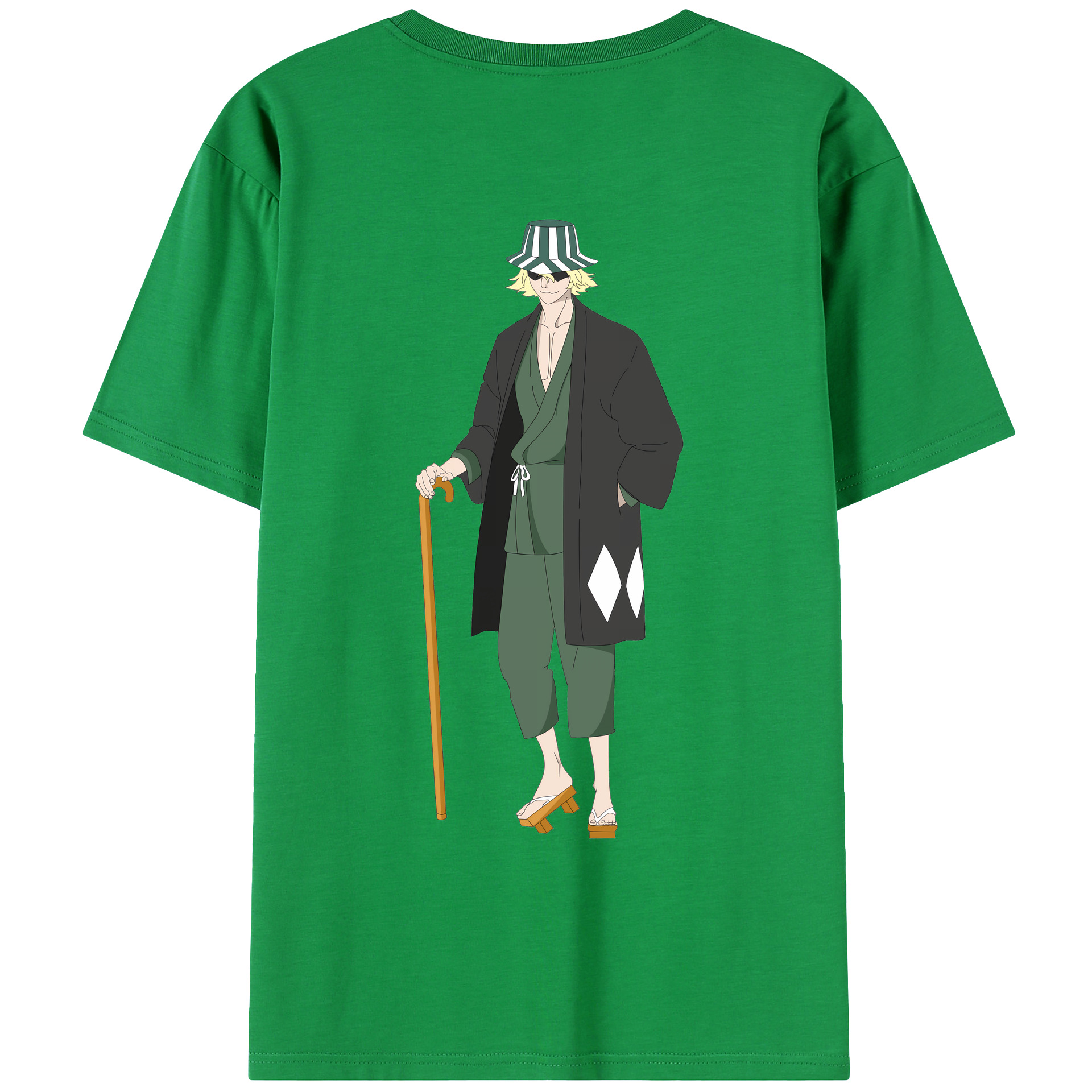 （画像用） "ブリーチ 浦原 喜助（うらはら きすけ） BLEACH Urahara Kisuke " レディース半袖Tシャツ(バックプリント)