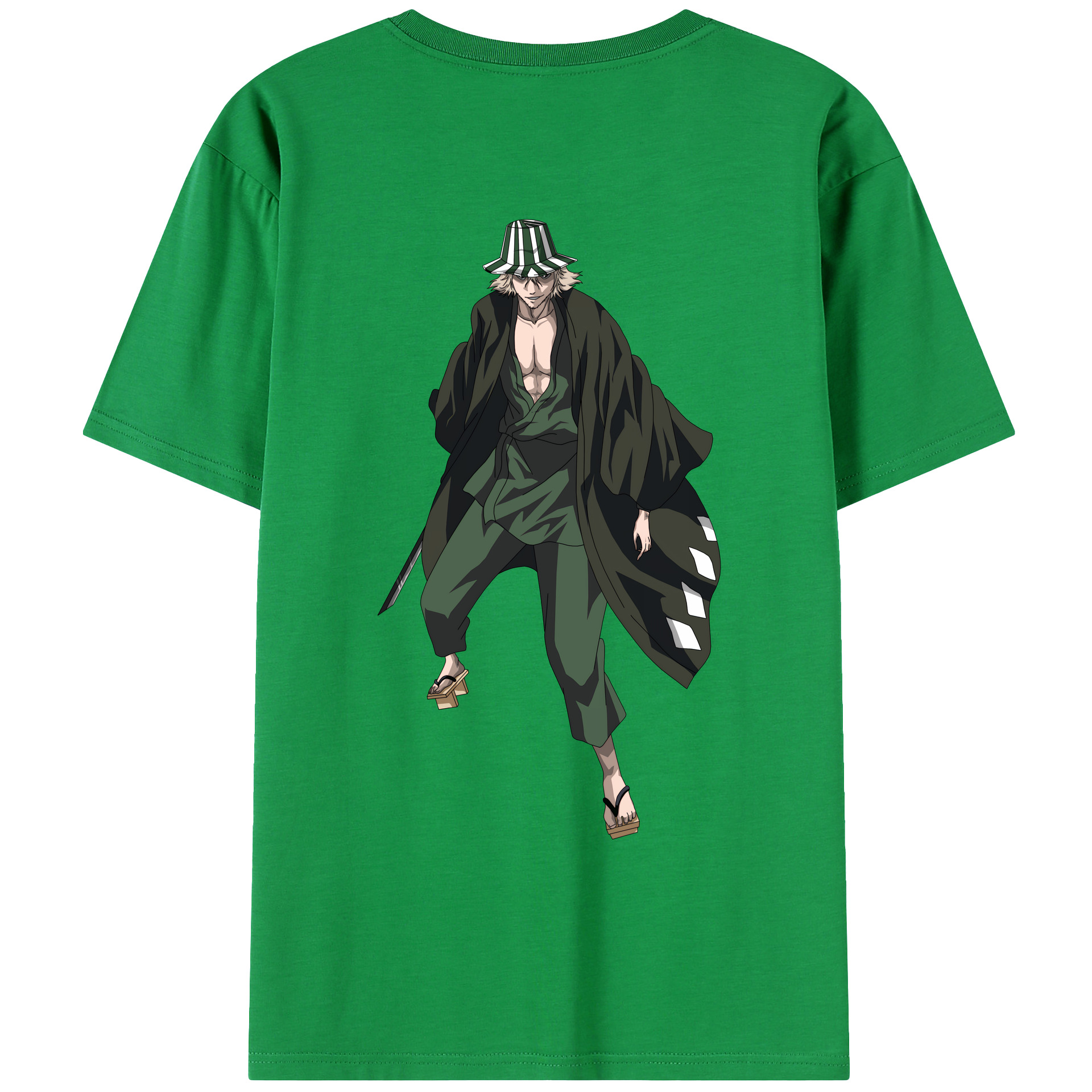 （画像用） "ブリーチ 浦原 喜助（うらはら きすけ） BLEACH Urahara Kisuke " レディース半袖Tシャツ(バックプリント)