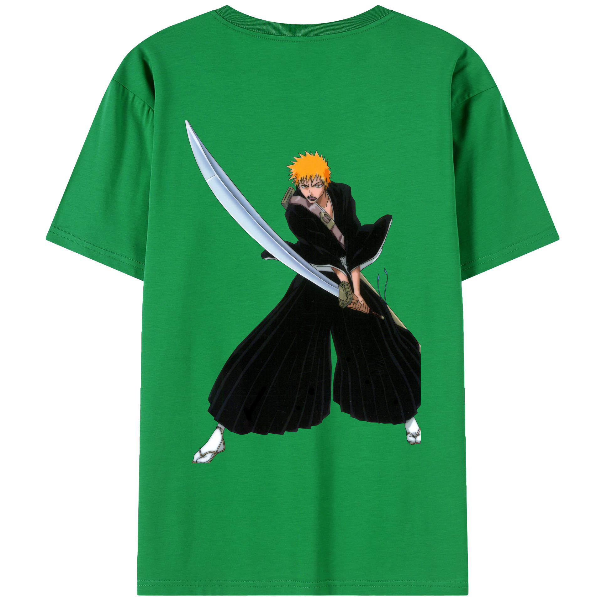 （画像用） ブリーチ 黒崎一護（くろさき いちご）BLEACH Kurosaki Ichigo レディース半袖Tシャツ(バックプリント)